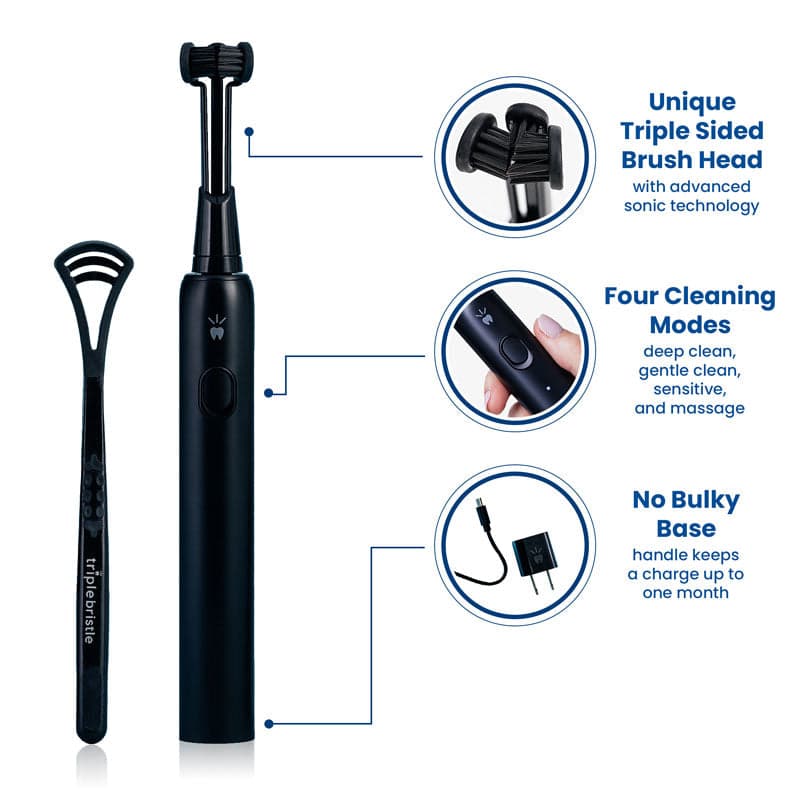Triple Bristle Max 3-sided Sonic Electric Toothbrush
