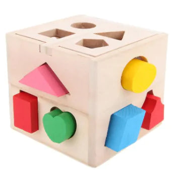 Montessori Wooden Shapes Sorting Cube