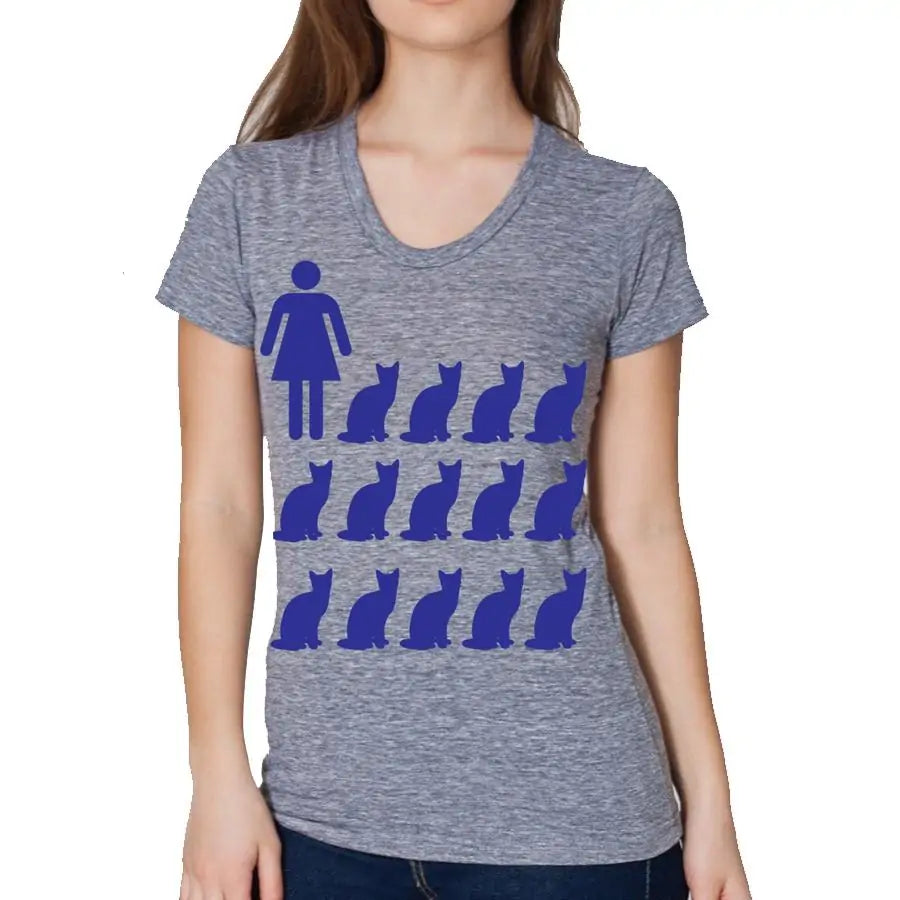 Woman's Print Shirt - Crazy Cat Lady