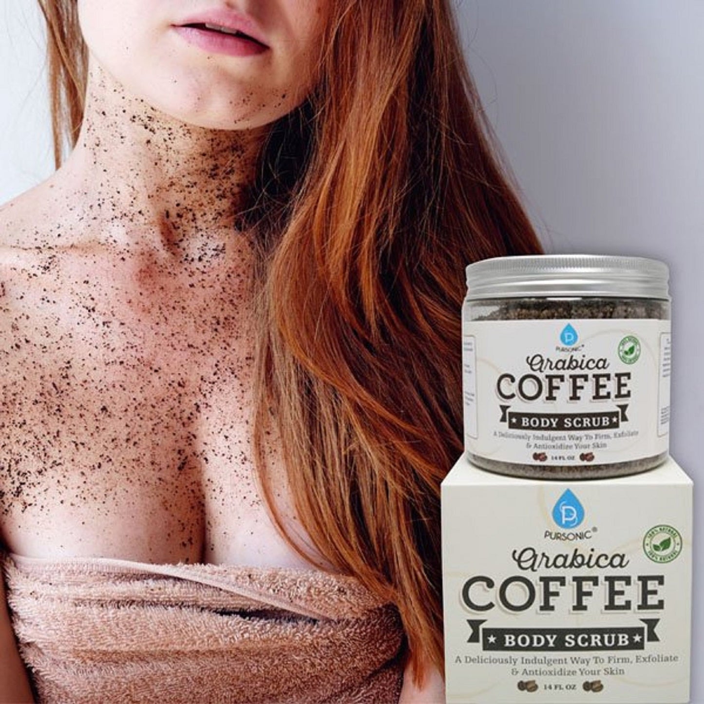 100% Natural Arabica Coffee Body Scrub 14 Oz