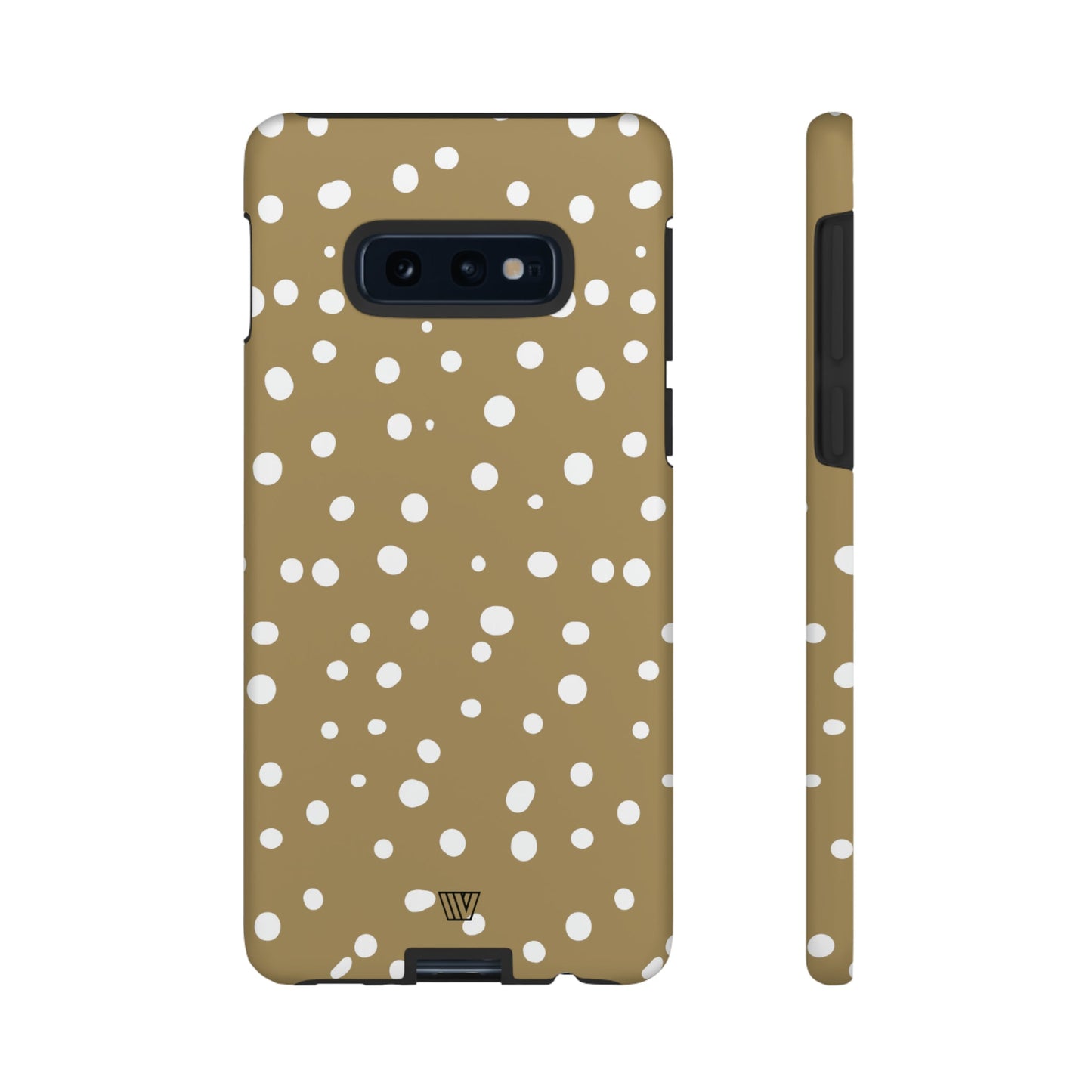 DARK BEIGE DOTS | Tough Phone Case