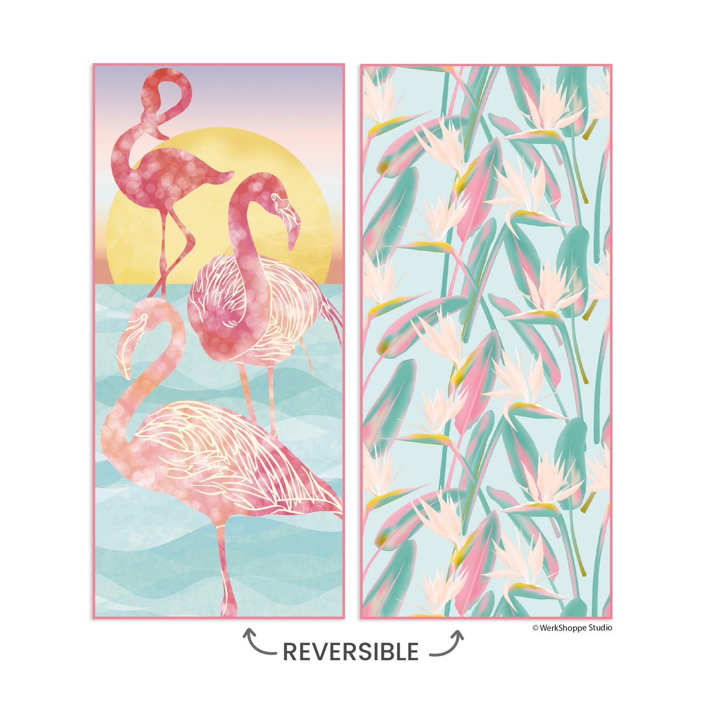 Flamingo Sunset Microfiber Go Big Towel