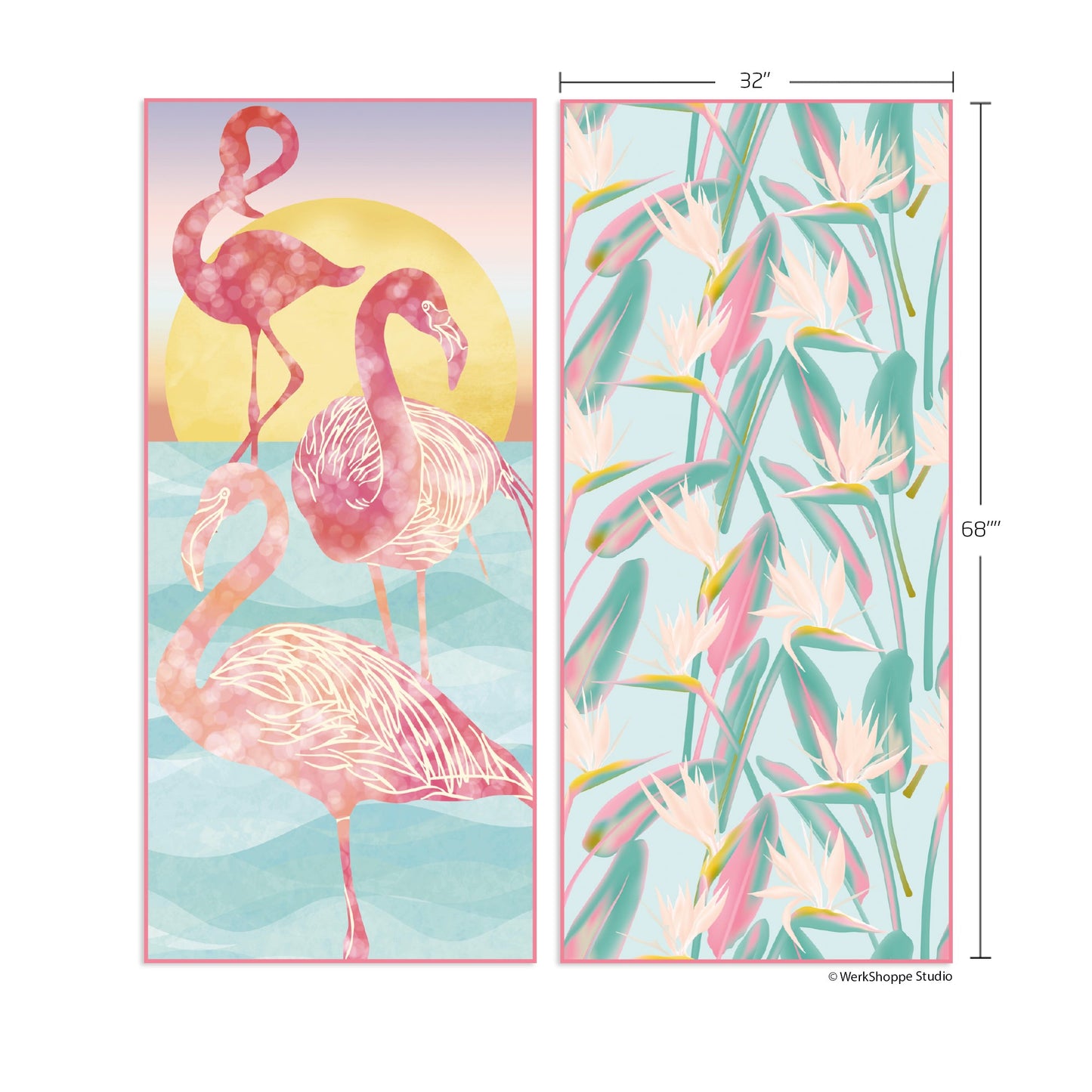 Flamingo Sunset Microfiber Go Big Towel