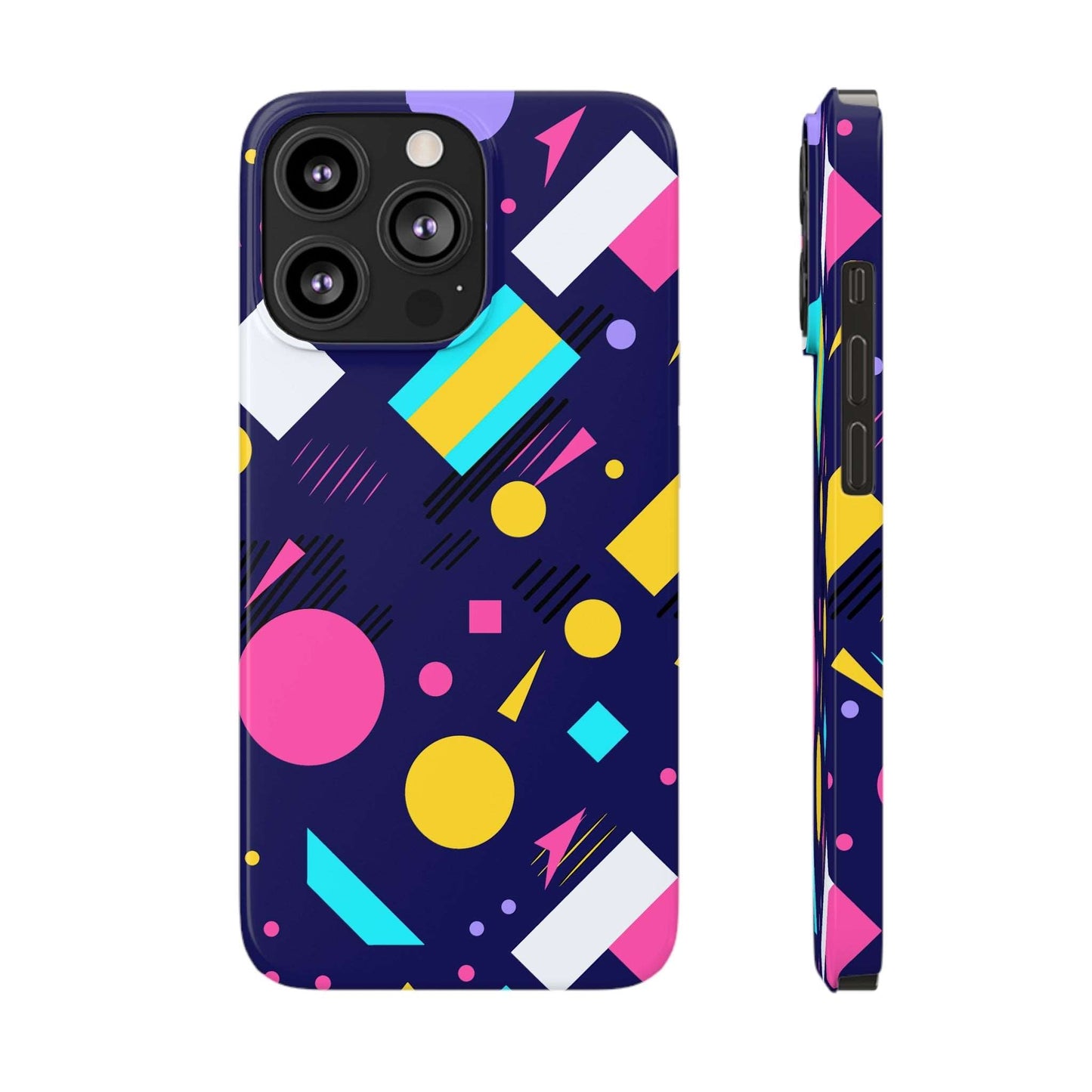 80s / 90s RETRO PATTERN DARK  | Slim iPhone Case