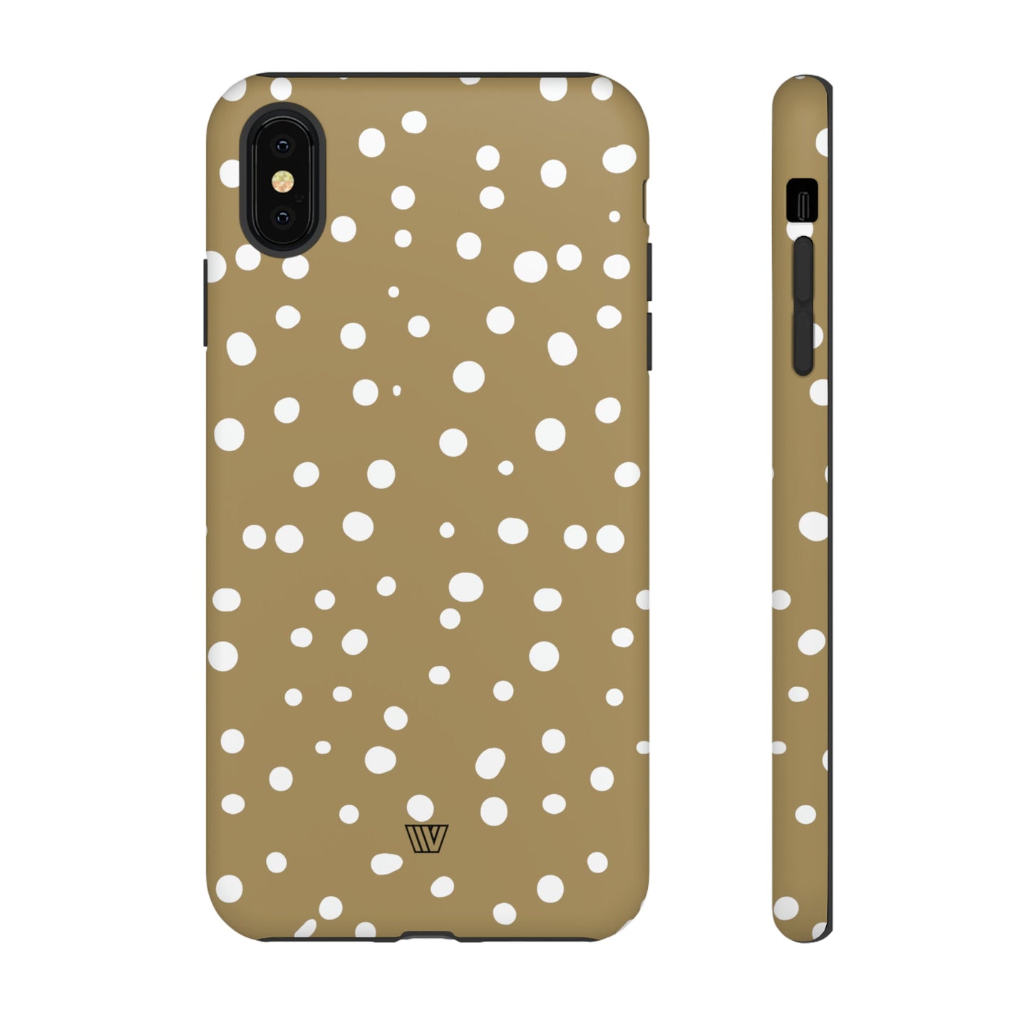 DARK BEIGE DOTS | Tough Phone Case