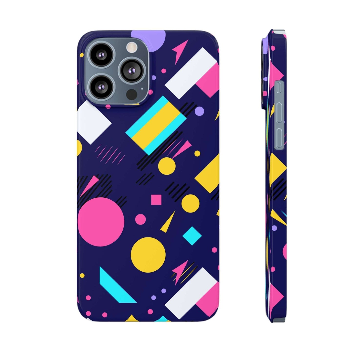 80s / 90s RETRO PATTERN DARK  | Slim iPhone Case