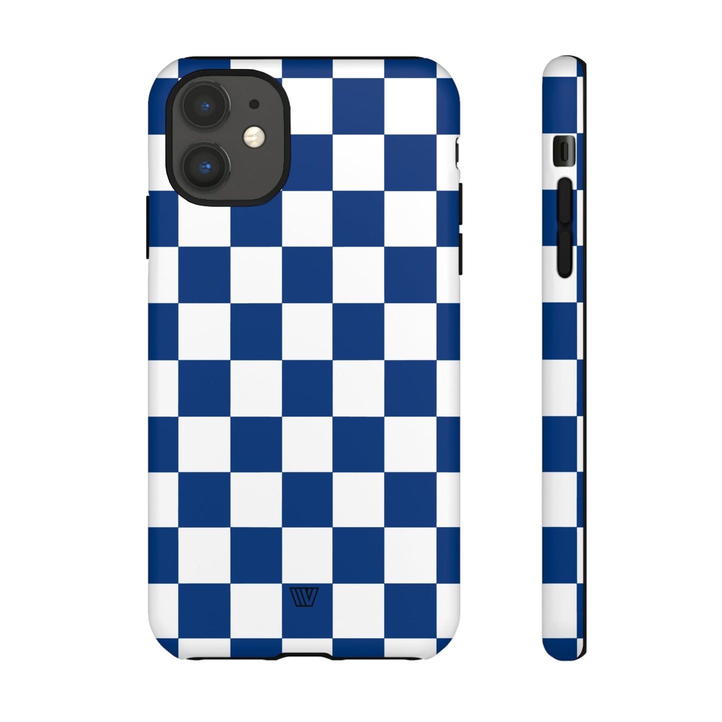 BLUE WHITE CHECKERBOARD | Tough Phone Case