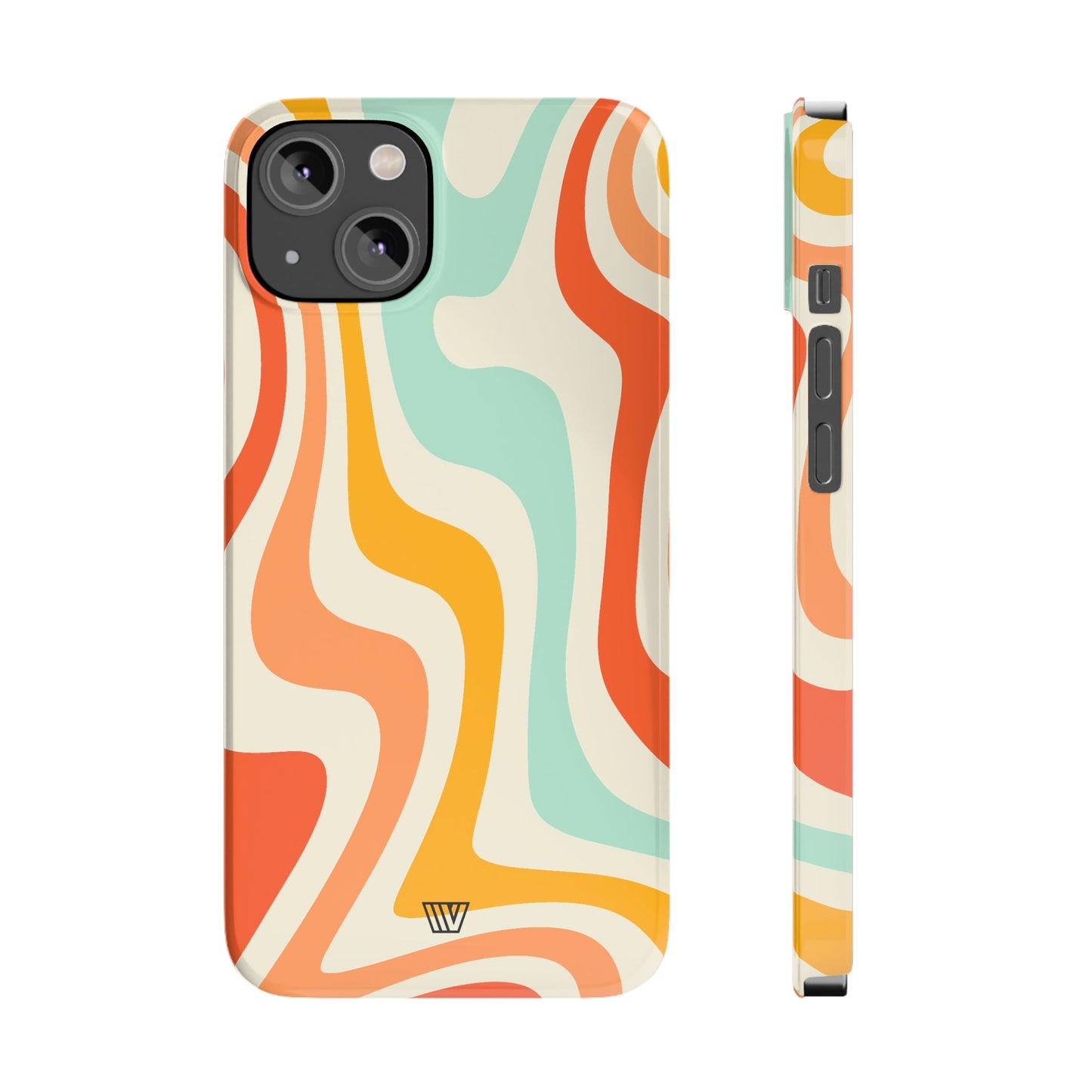 RETRO GROOVY SWIRLS | Slim iPhone Case