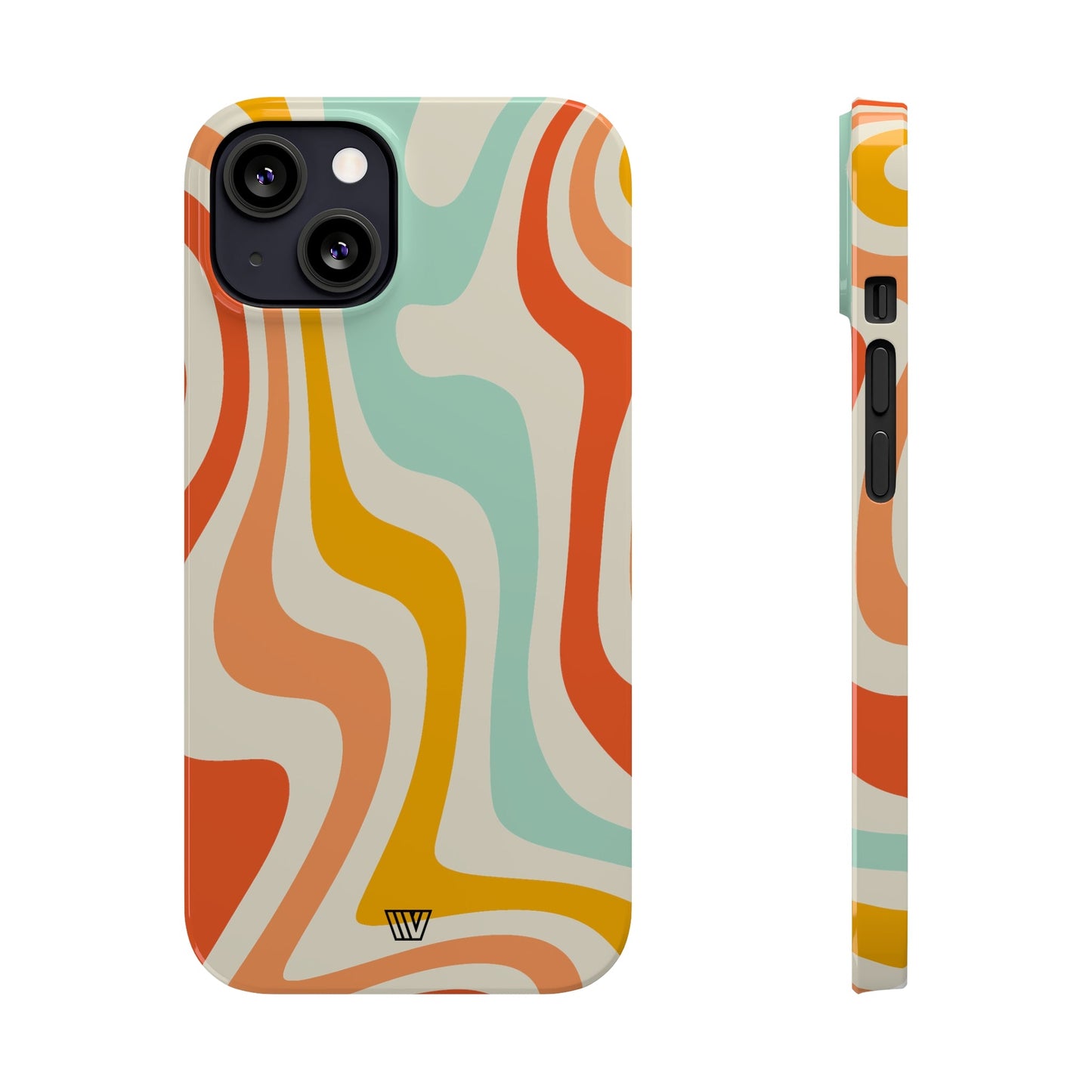 RETRO GROOVY SWIRLS | Slim iPhone Case