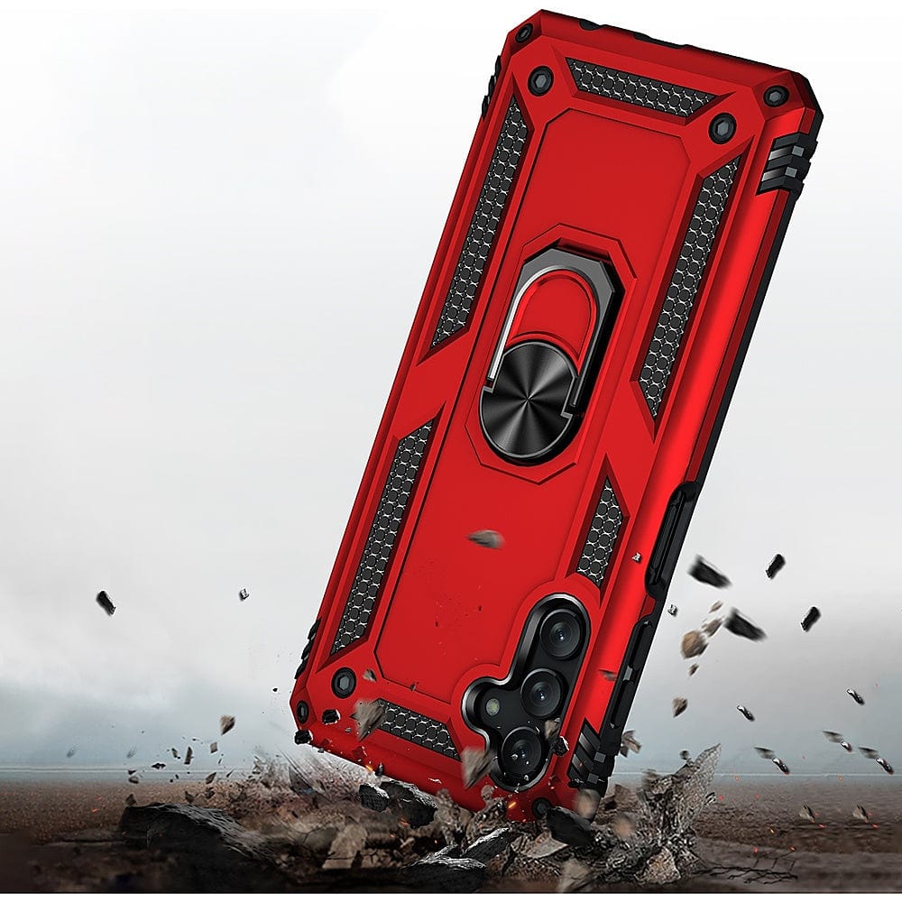 Red Military Kickstand Series Case with Belt Clip - Samsung Galaxy A13 5G