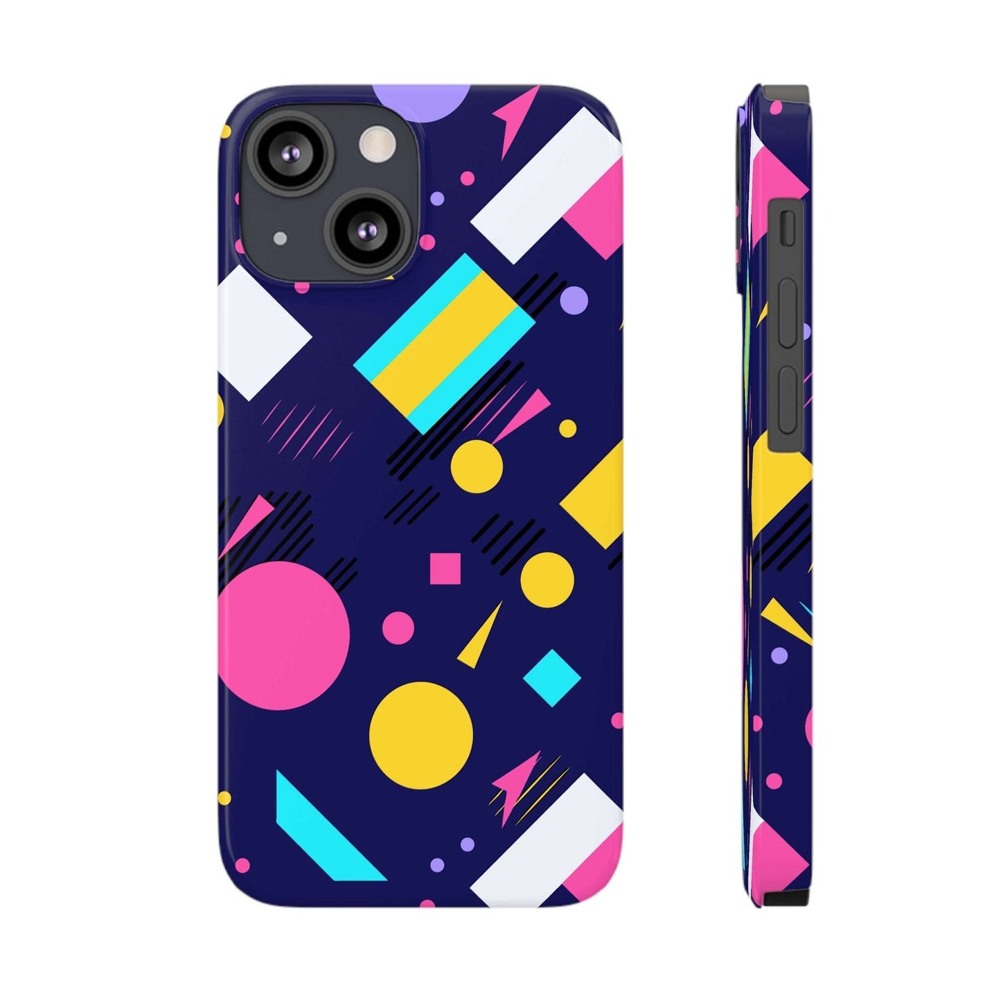 80s / 90s RETRO PATTERN DARK  | Slim iPhone Case