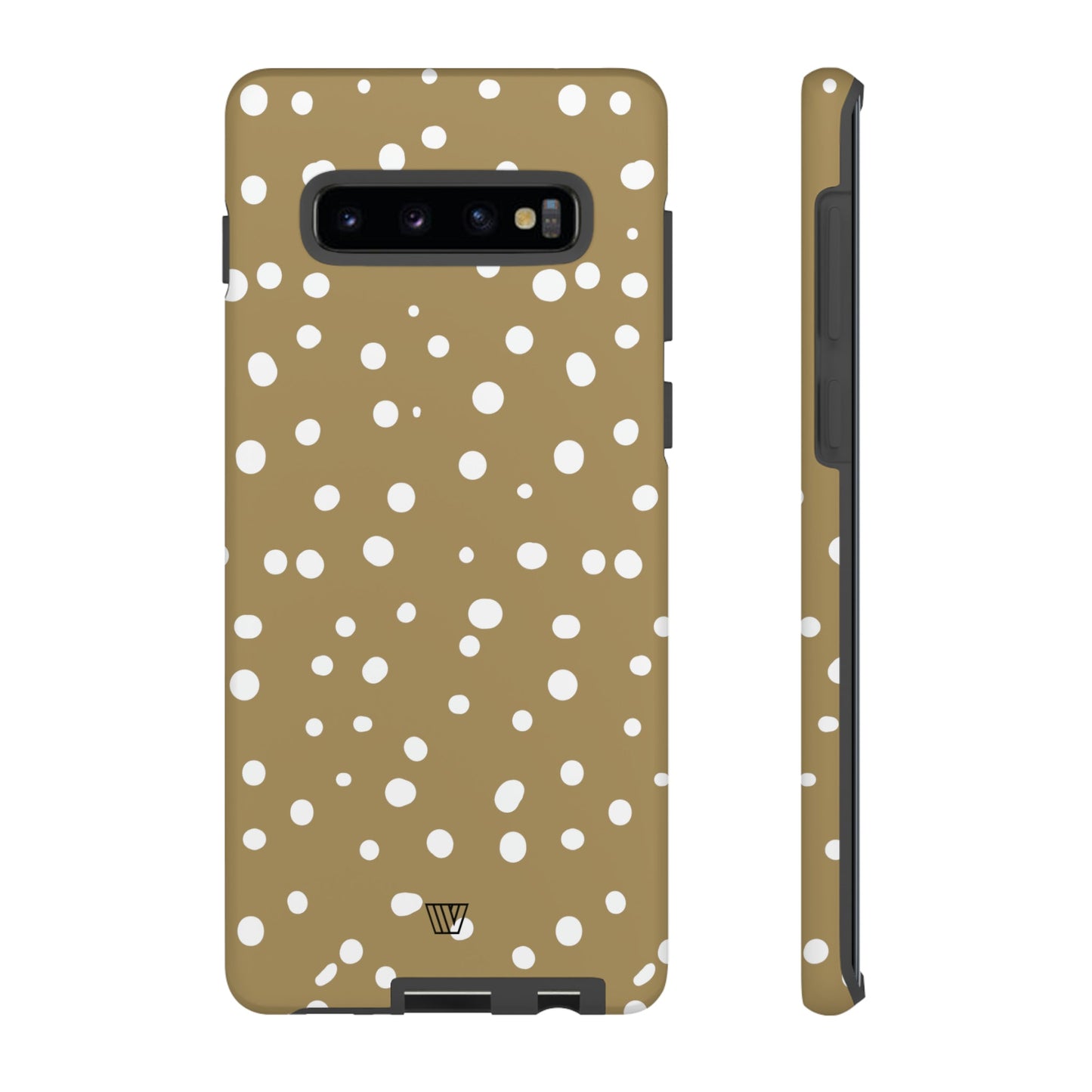 DARK BEIGE DOTS | Tough Phone Case