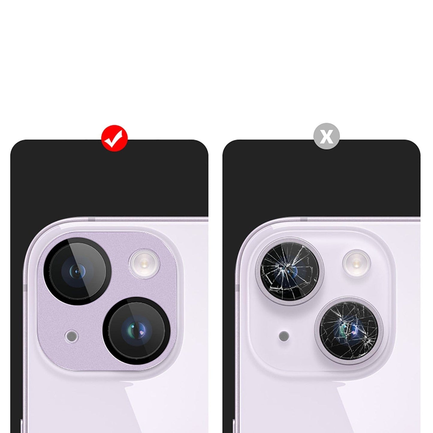 ZeroDamage Camera Lens Protector (2-Pack) - iPhone 14 and iPhone 14 Plus