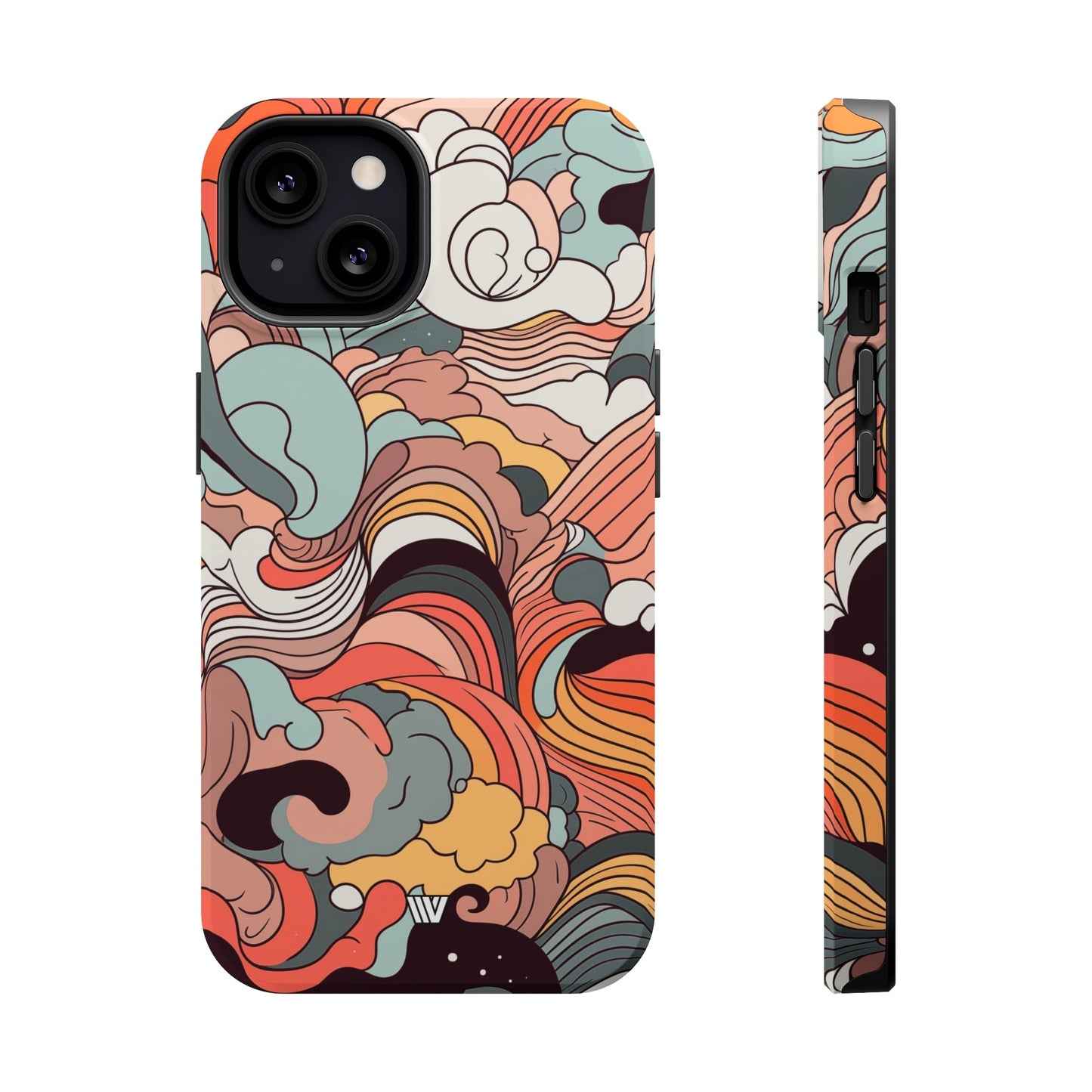 ABSTRACT DOODLE CLOUDS | MagSafe Tough iPhone Case