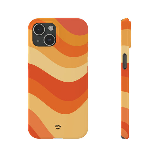 RETRO GROOVY WAVES | Slim iPhone Case