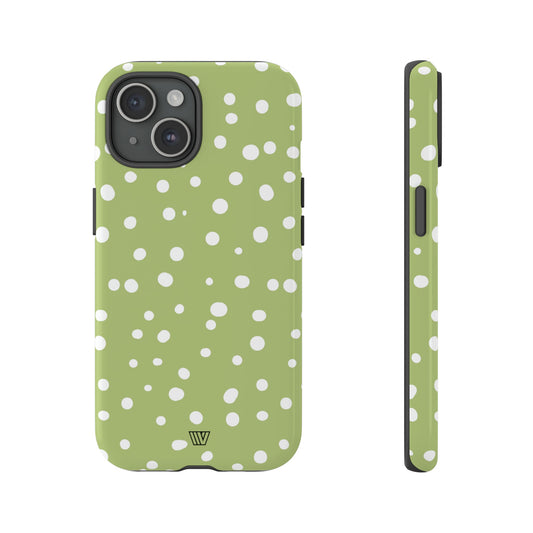 PALE OLIVE DOTS | Tough Phone Case