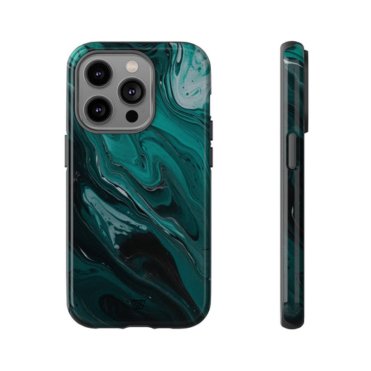 TEAL PAINT SWIRL | Tough Phone Case