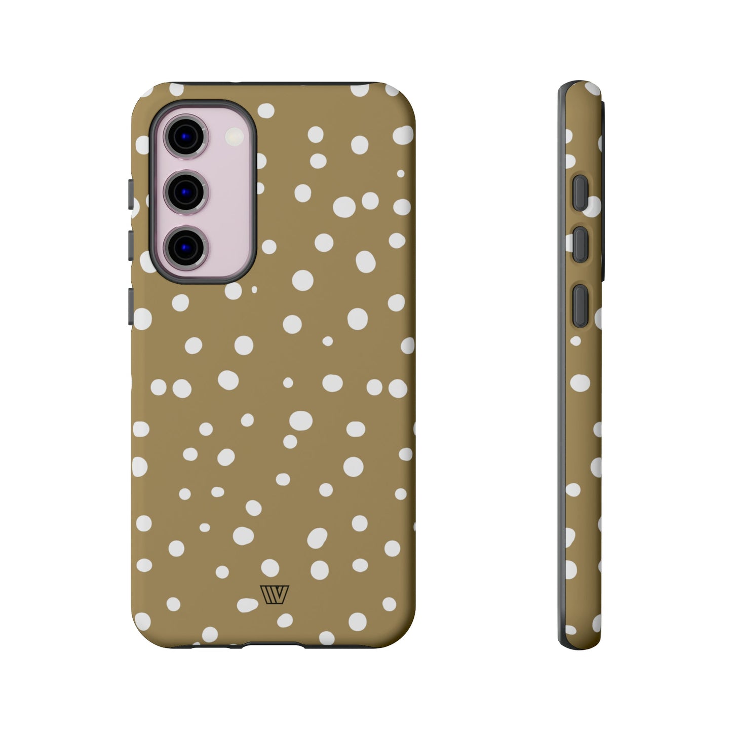 DARK BEIGE DOTS | Tough Phone Case