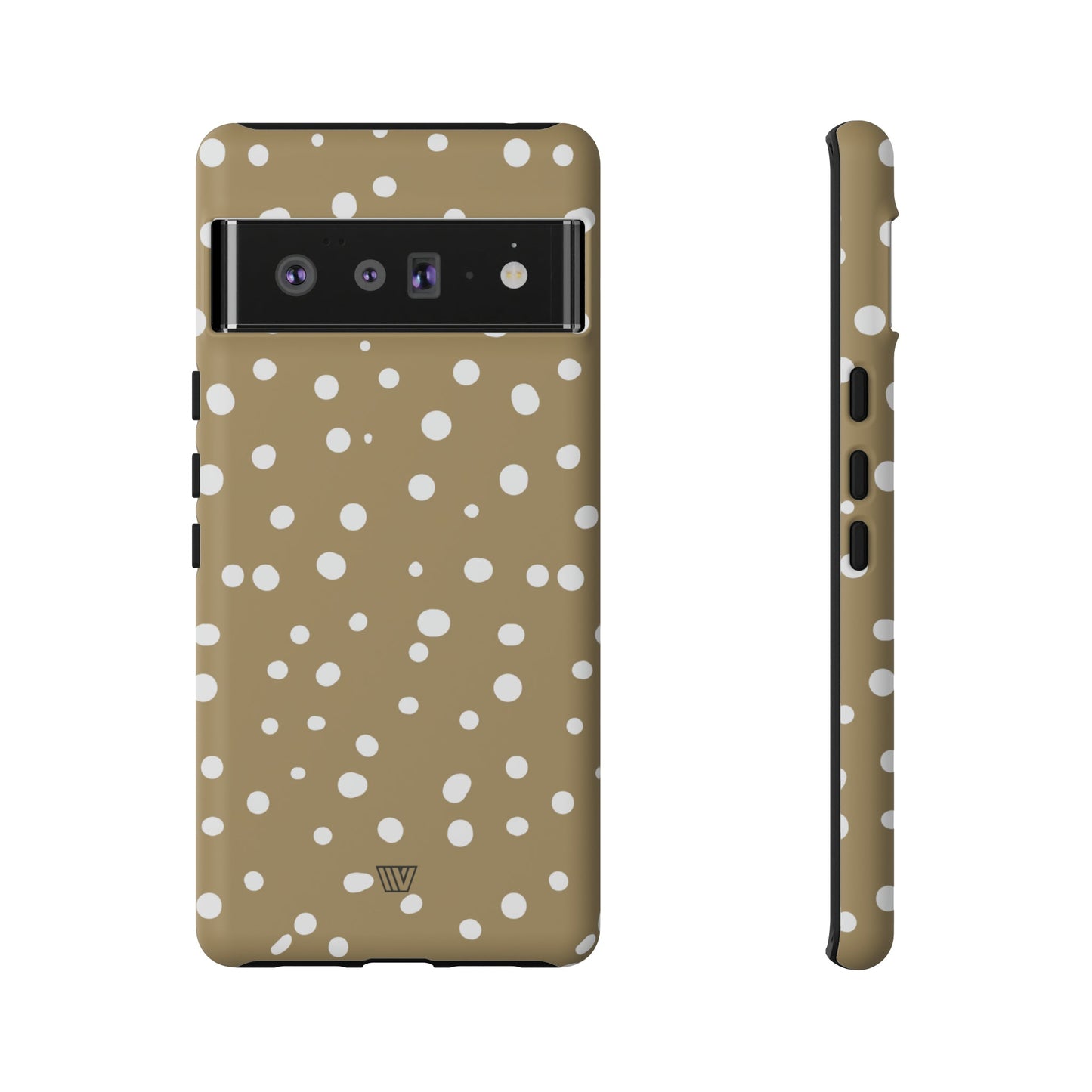 DARK BEIGE DOTS | Tough Phone Case