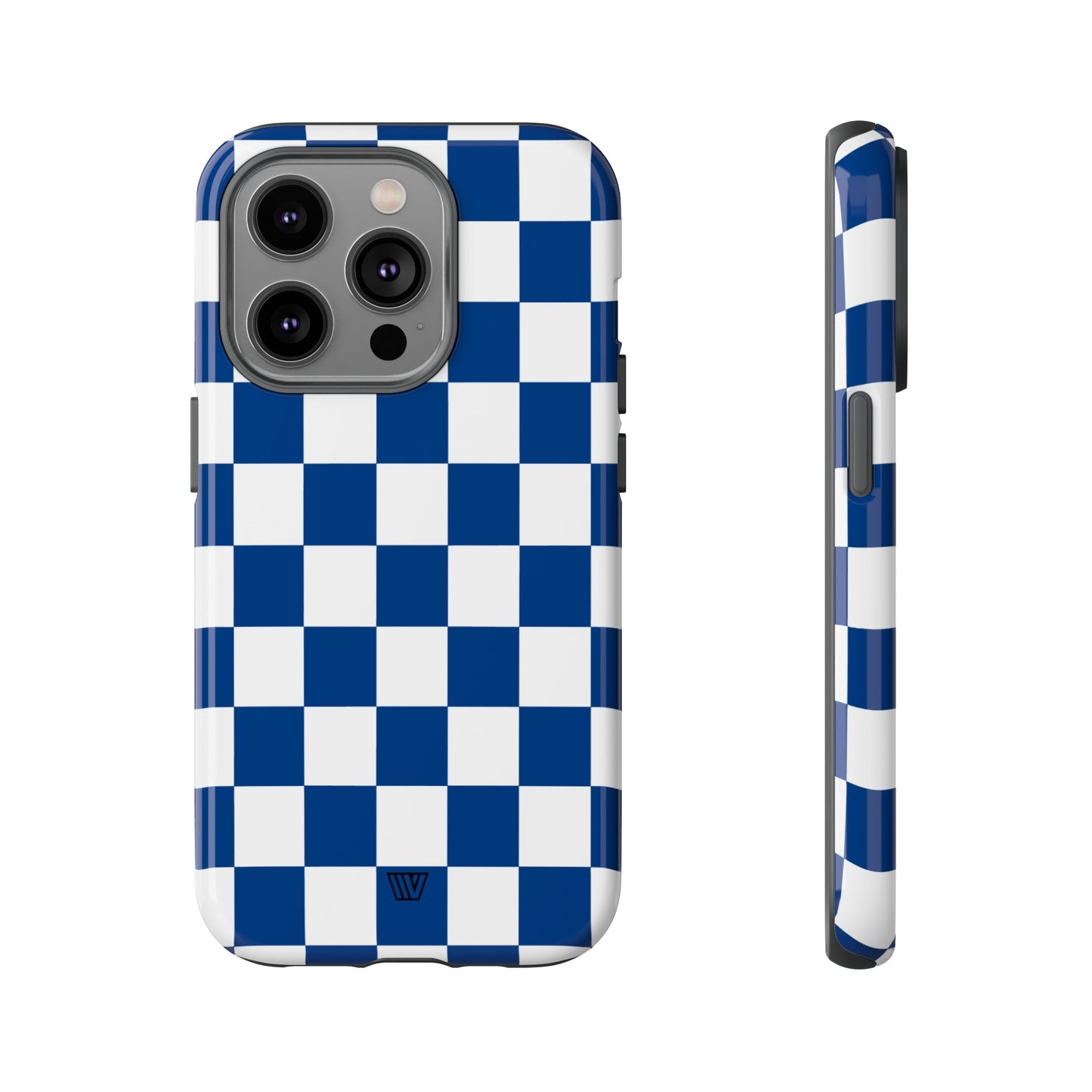 BLUE WHITE CHECKERBOARD | Tough Phone Case