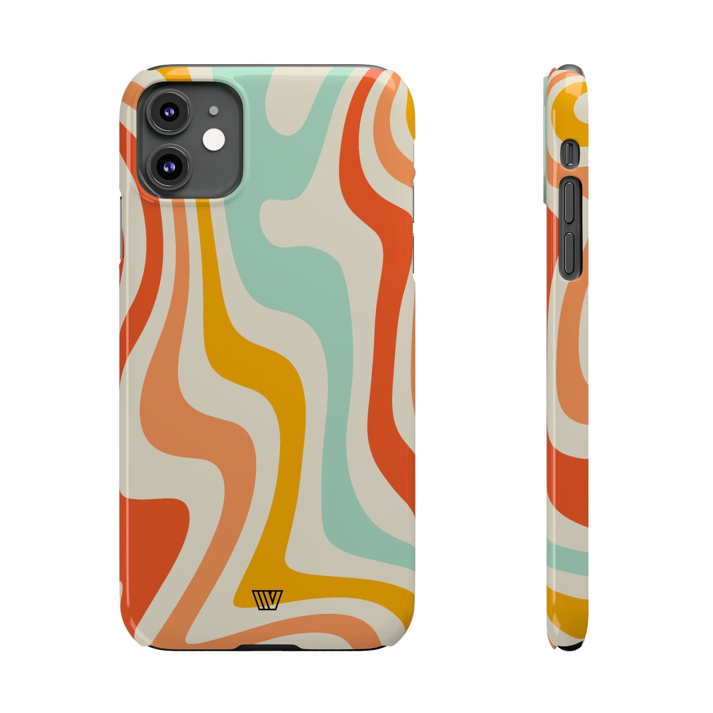 RETRO GROOVY SWIRLS | Slim iPhone Case