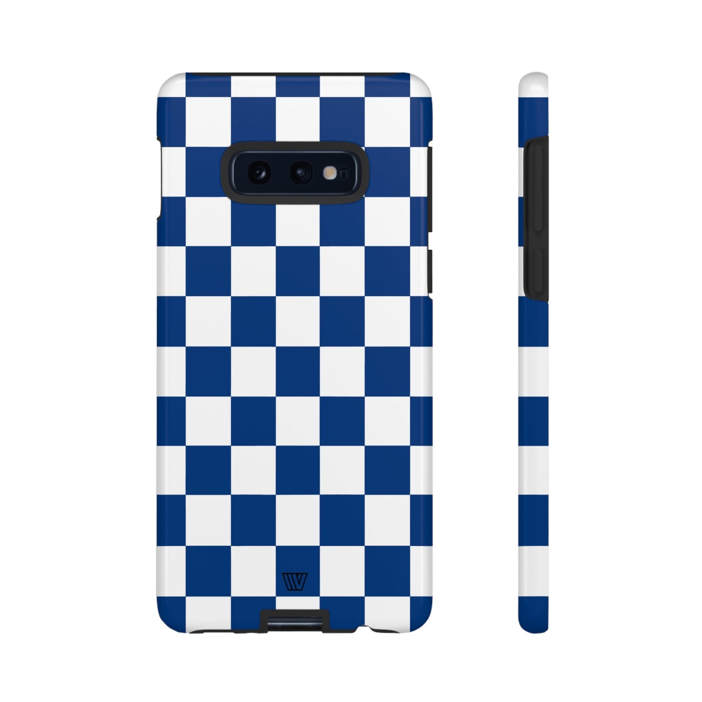 BLUE WHITE CHECKERBOARD | Tough Phone Case