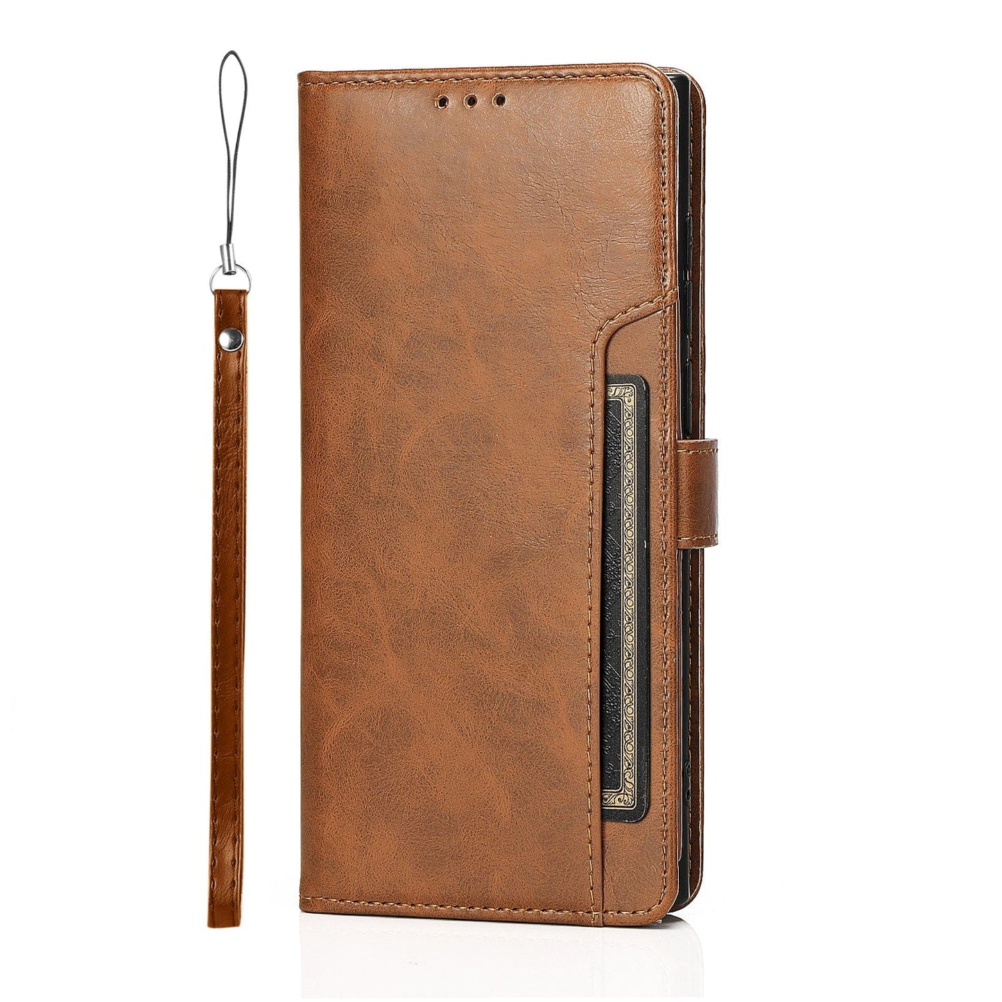 Indy Series Genuine Leather Wallet Case With Kickstand for Samsung Galaxy S23 Ultra - Durable & Stylish