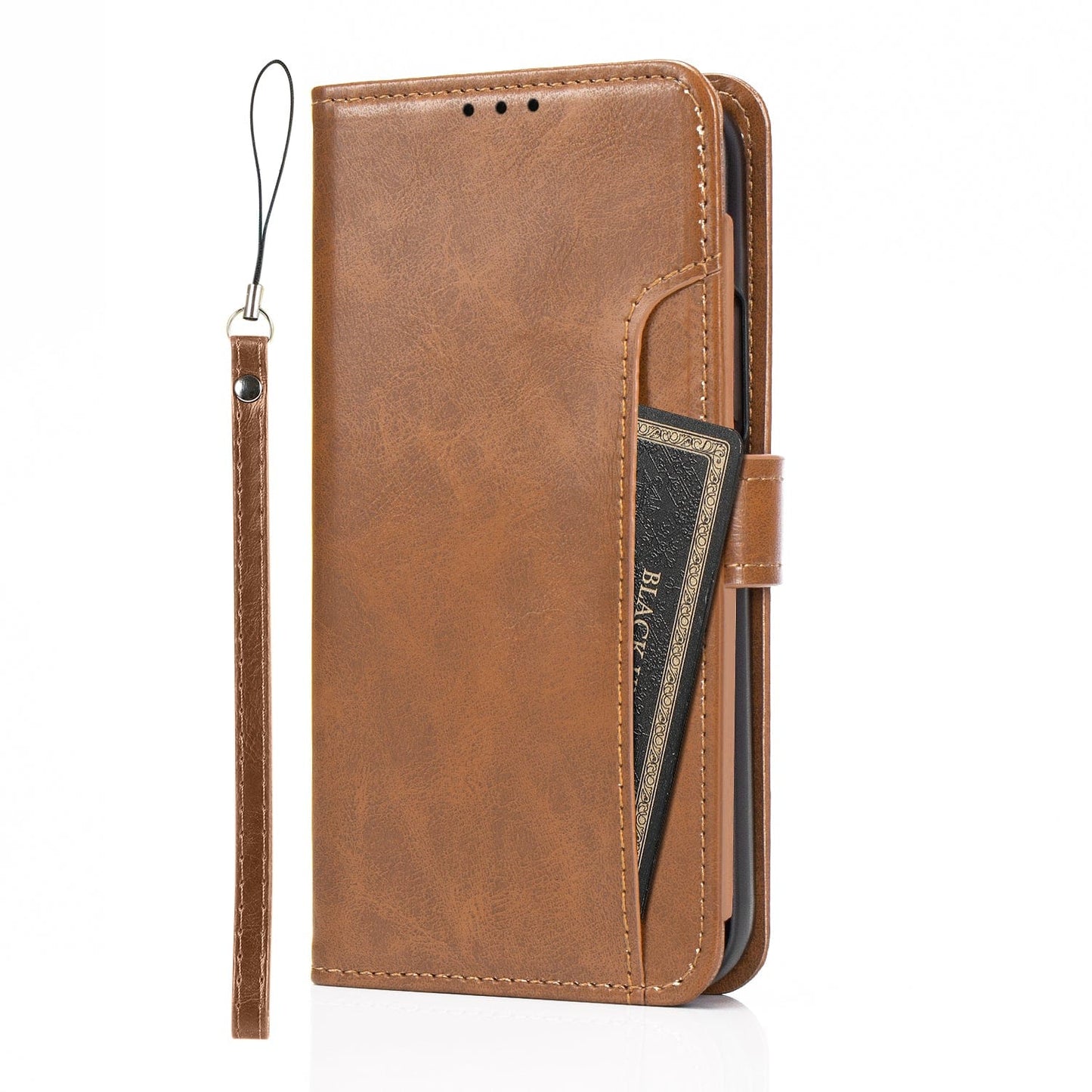 Indy Series Eco-Friendly Leather Wallet Case for iPhone 14 - Kickstand & Card Compartments