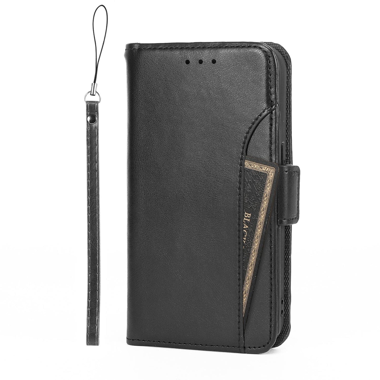 Indy Series Genuine Leather Wallet Case for iPhone 15 Plus - MagSafe, Kickstand, Card Holder