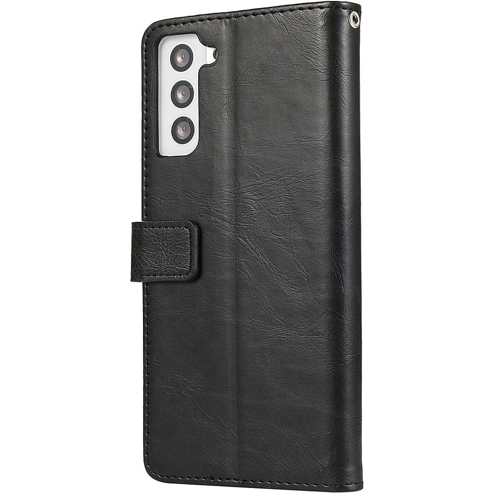 Indy Series Genuine Leather Wallet Case for Samsung Galaxy S23+ with Kickstand and Card Slots