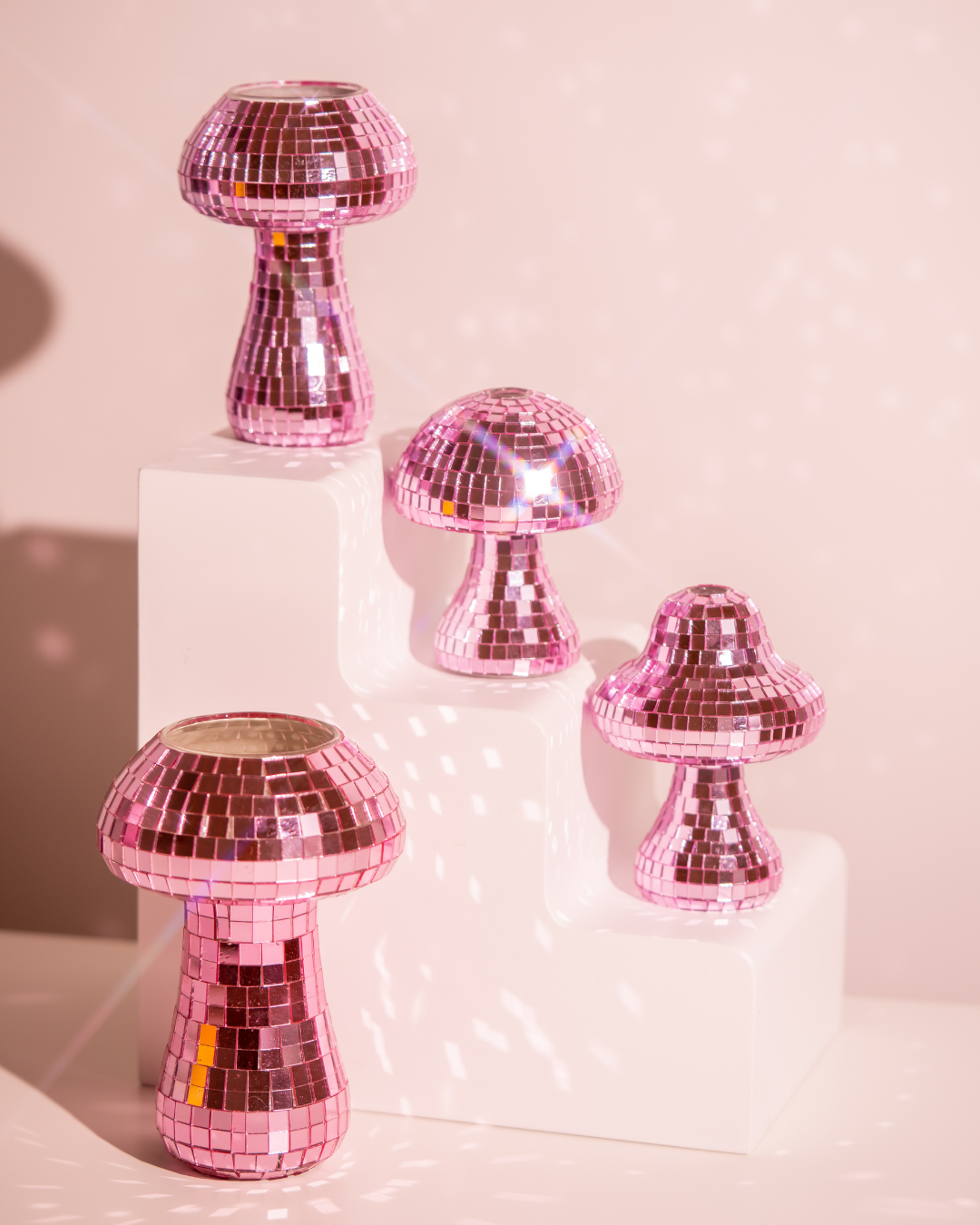 Mushroom Disco Vase - Pink