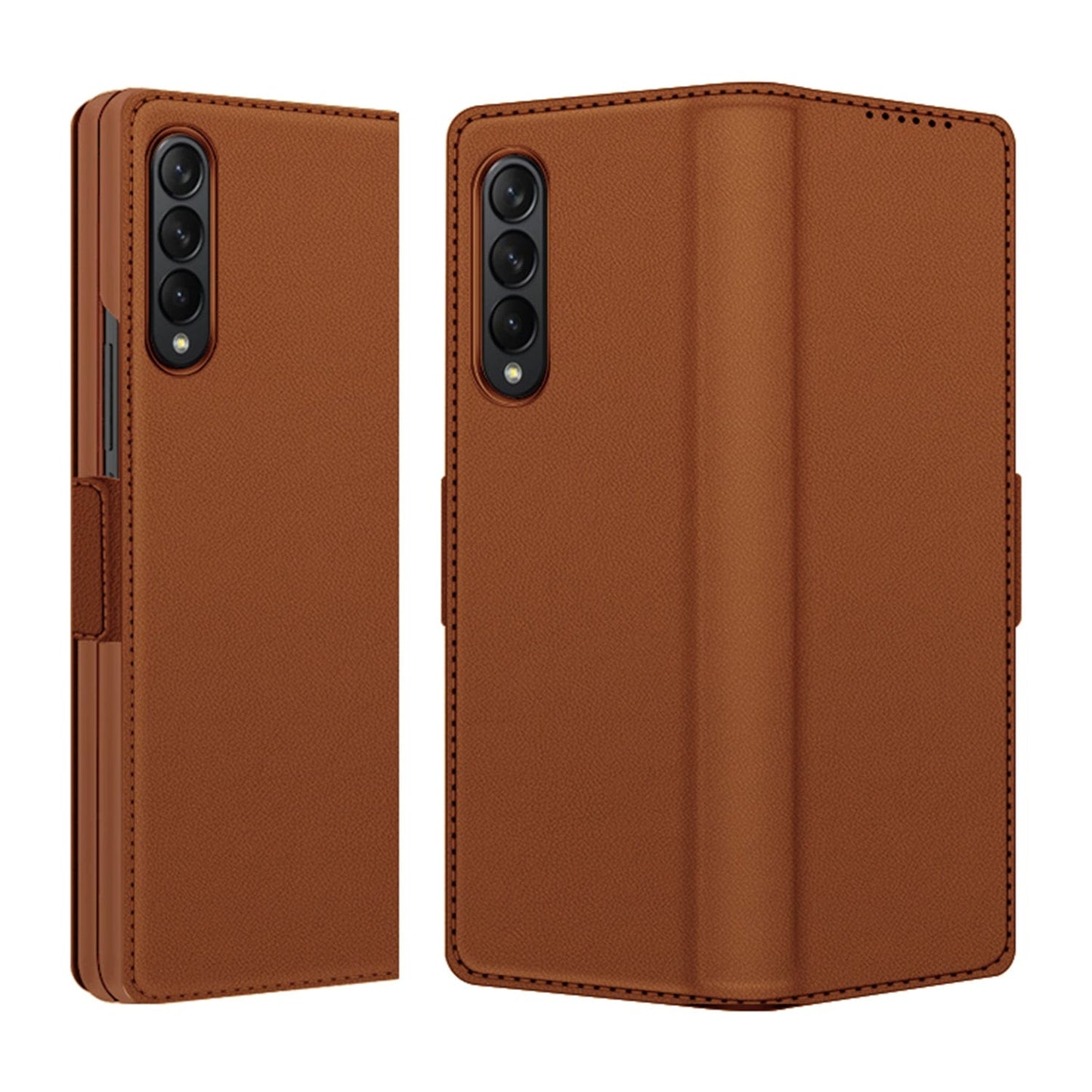 Indy Series Eco-Friendly Vegan Leather Wallet Case For Galaxy Z Fold4 With Kickstand