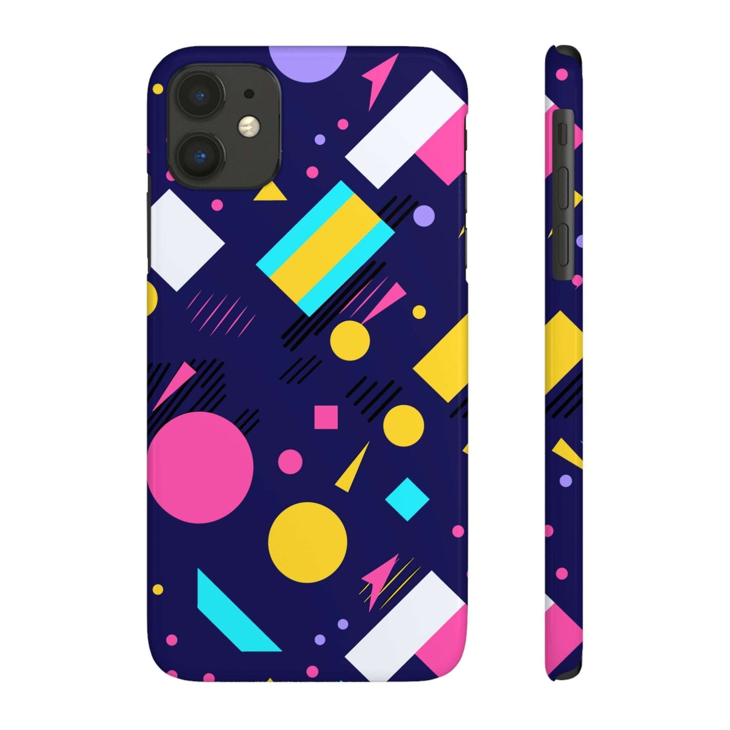 80s / 90s RETRO PATTERN DARK  | Slim iPhone Case