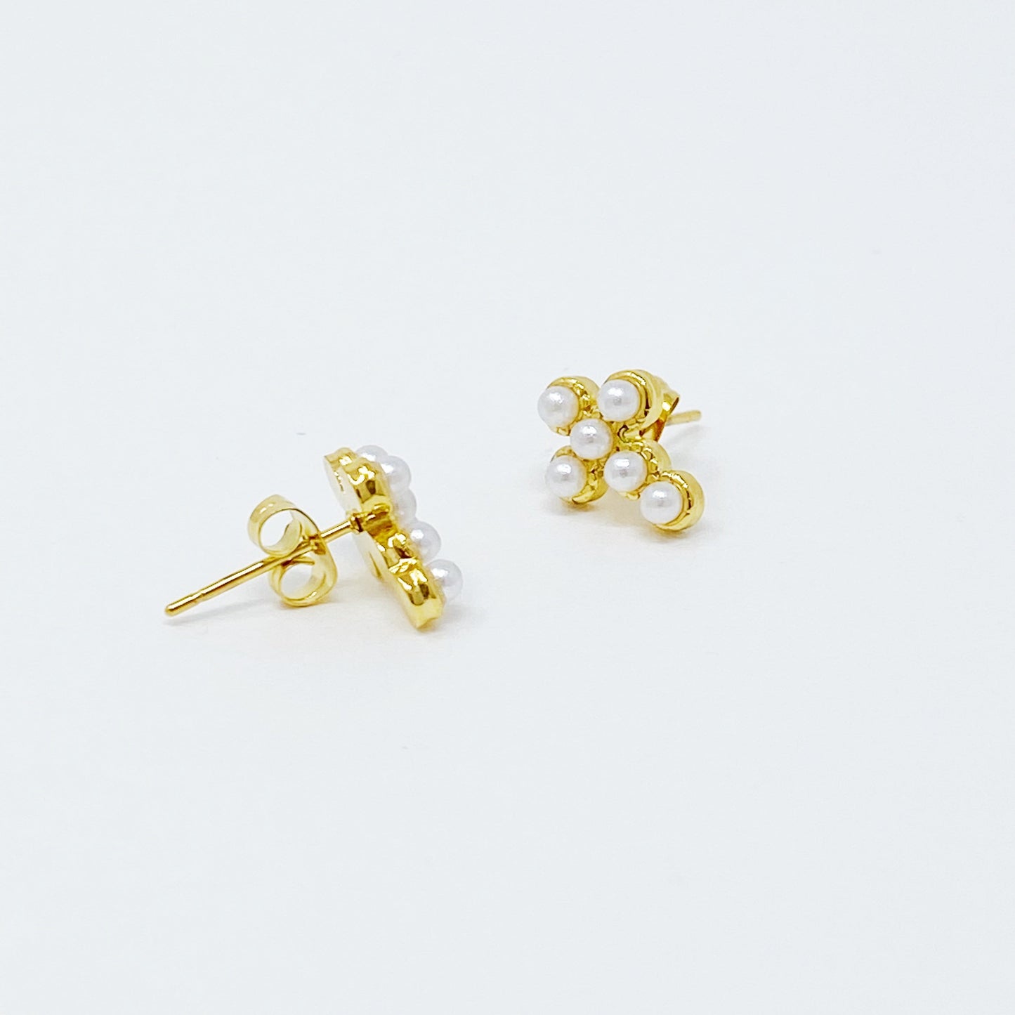 Dainty Cross Stud Earrings