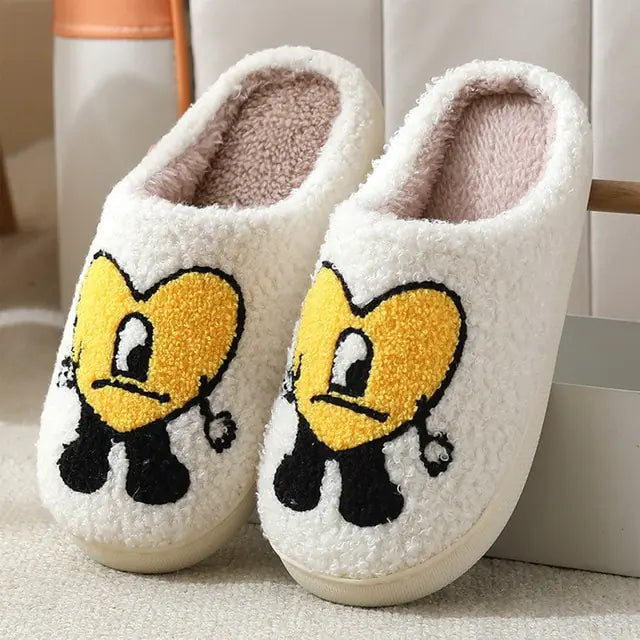 Love Heart Fluffy Slippers