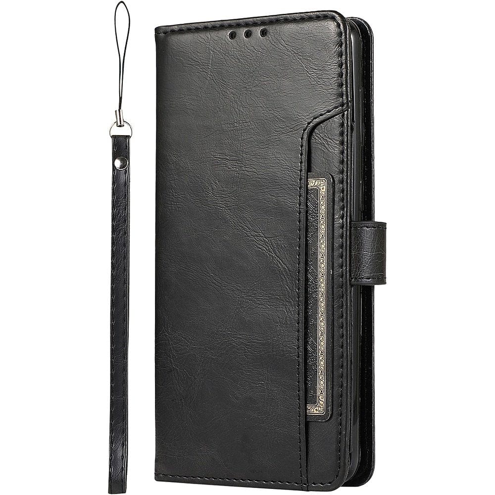 Indy Series Genuine Leather Wallet Case for Samsung Galaxy S23+ with Kickstand and Card Slots