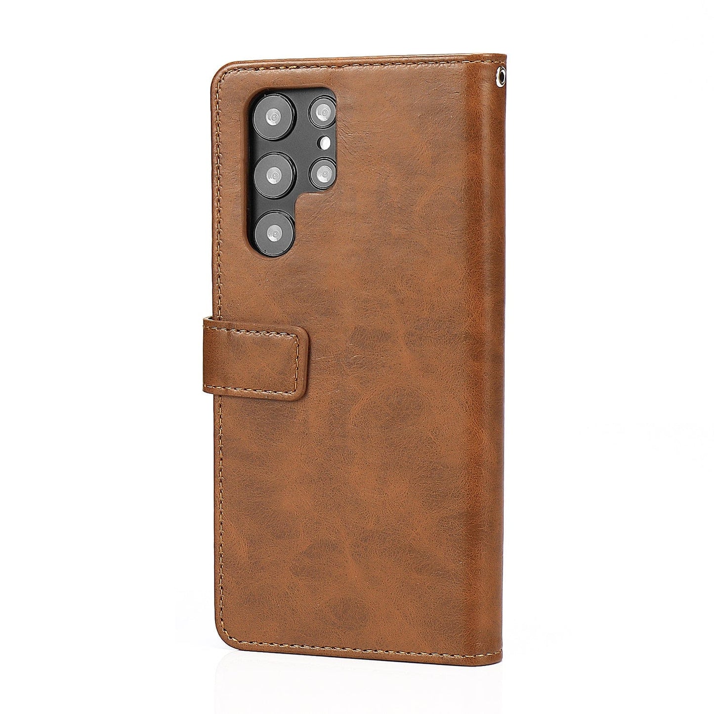 Indy Series Genuine Leather Wallet Case With Kickstand for Samsung Galaxy S23 Ultra - Durable & Stylish