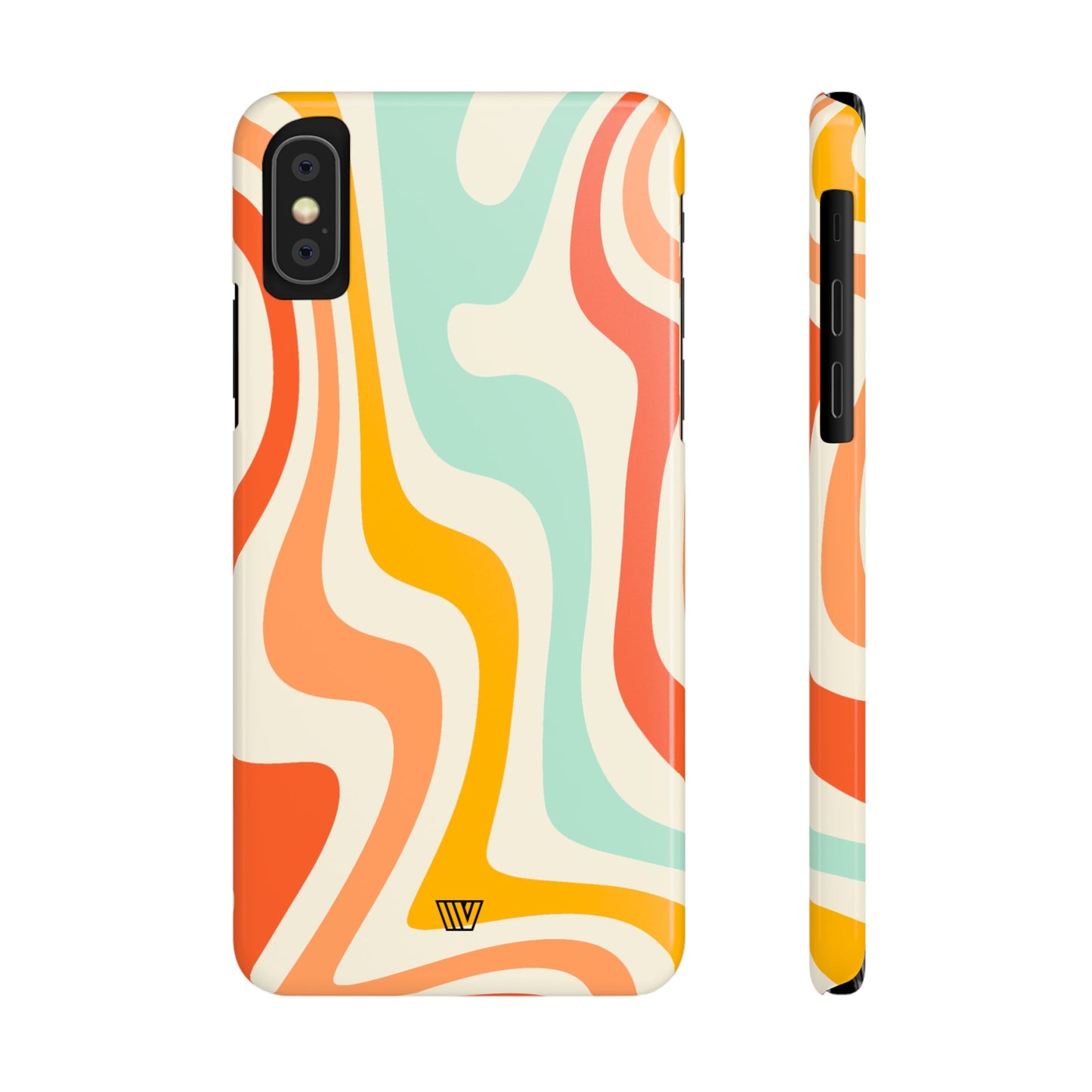 RETRO GROOVY SWIRLS | Slim iPhone Case