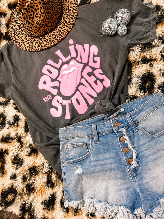 Stylish Pink Stones Graphic Tee by ZZ Threadz - Trendy Casual Wear for All Occasions