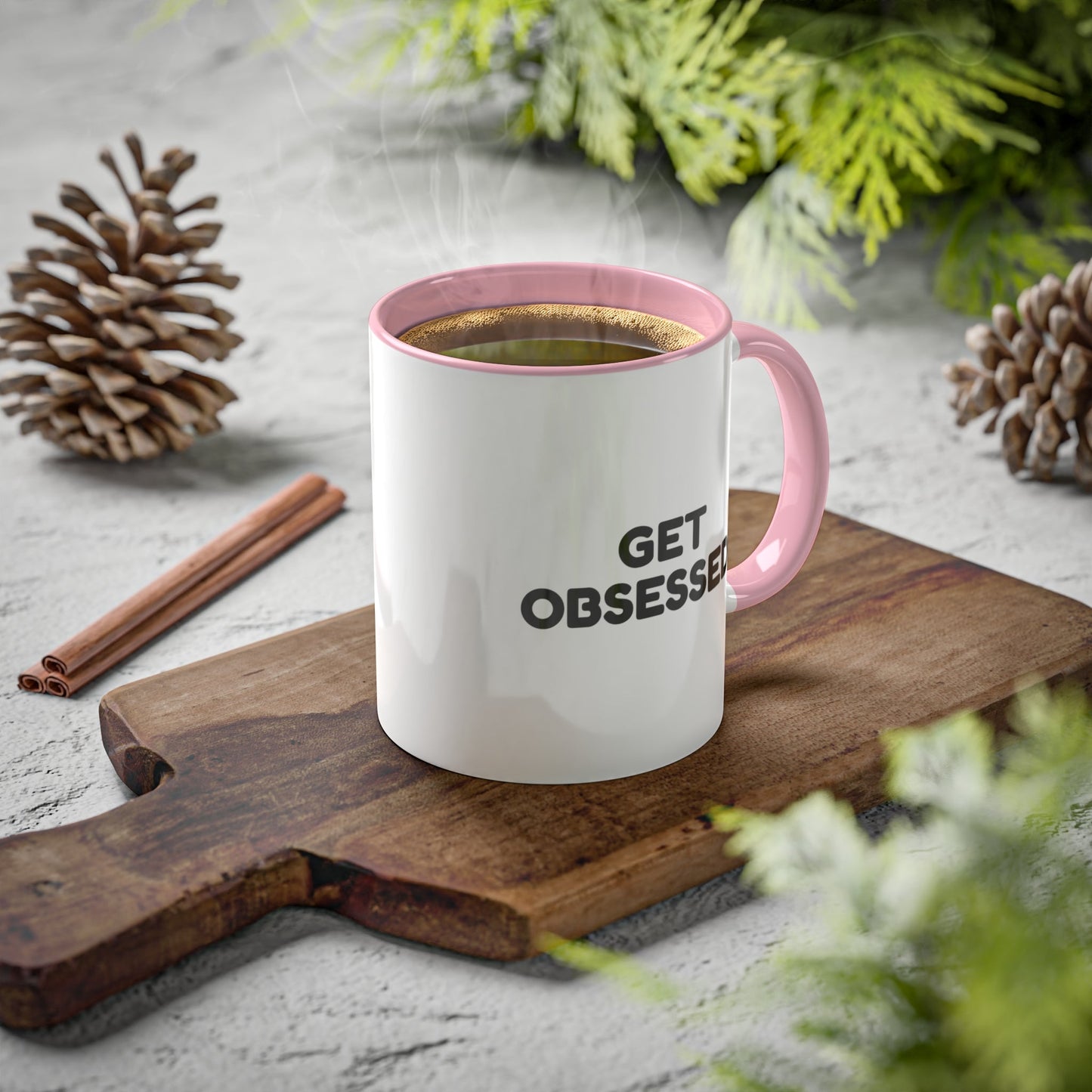 Get Obsessed Colorful Mugs, 11oz