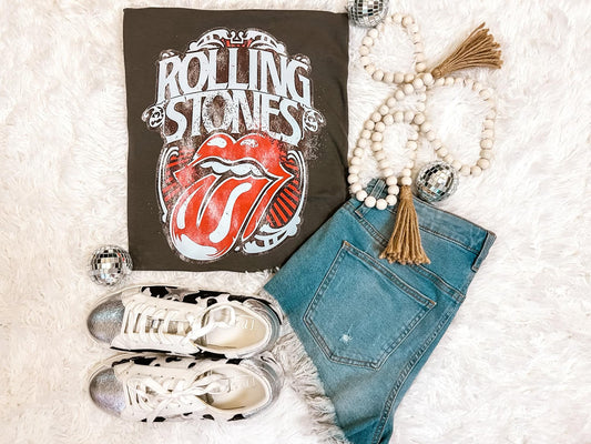 Vintage Rolling Stones Graphic Tee - Classic Rock T-Shirt for Music Lovers