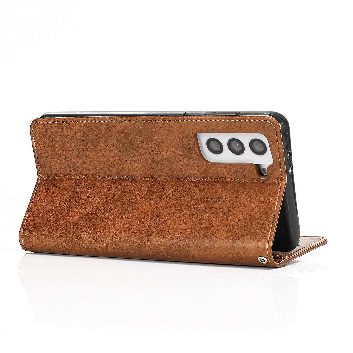 Indy™ Series Genuine Leather Wallet Case for Samsung Galaxy S23 with Kickstand & Card Slots