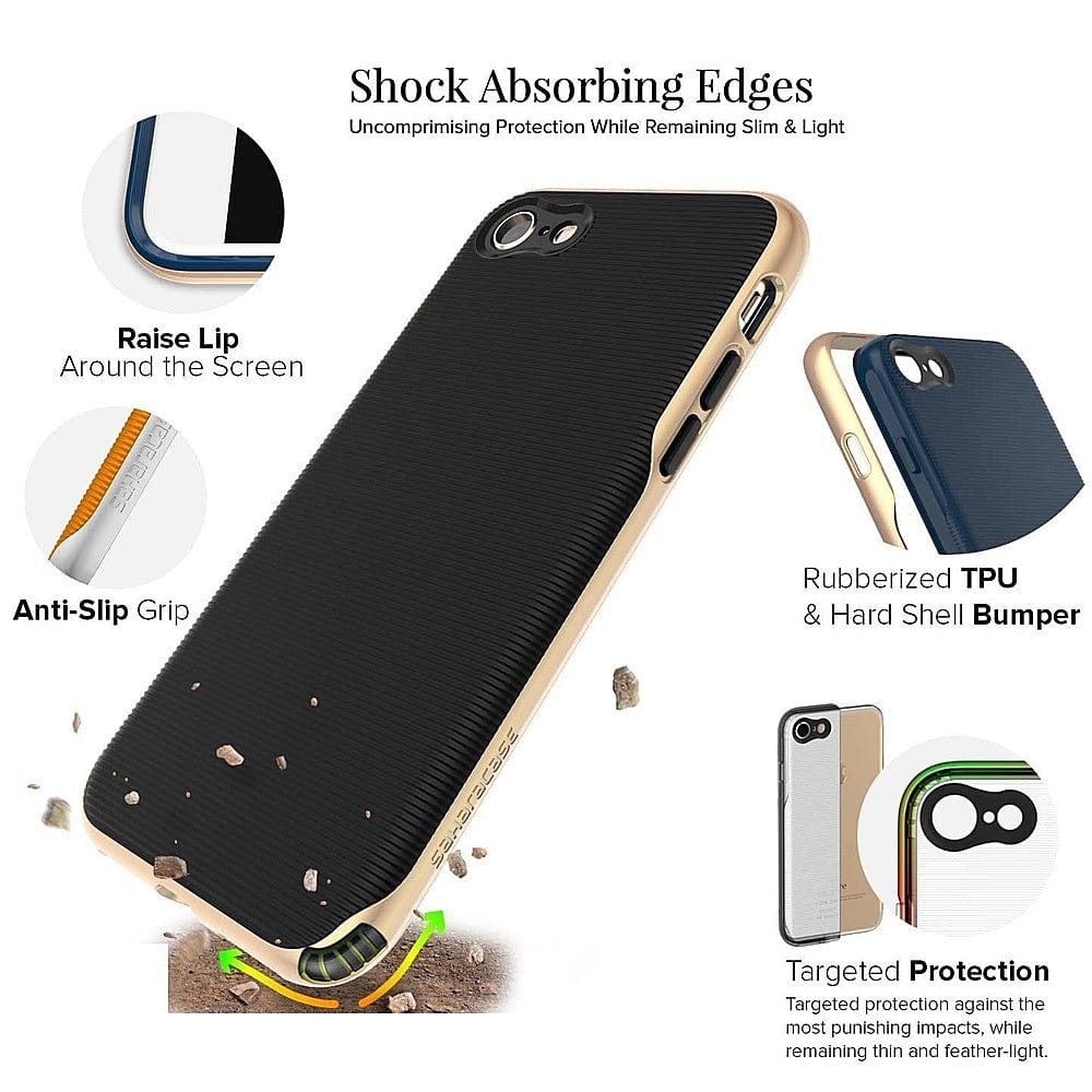 Venture Series Black Gold  Case - Apple iPhone SE (2nd and 3rd Generation)