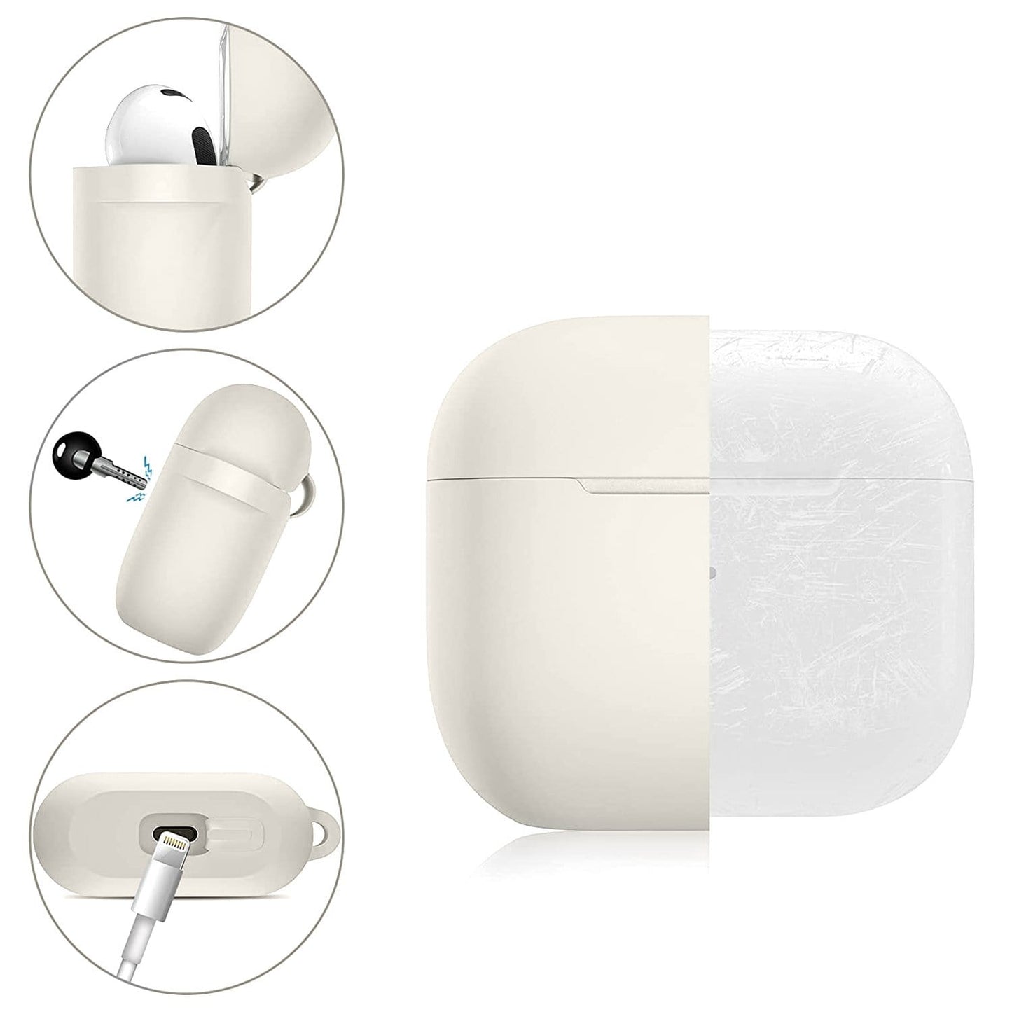 Glow White Liquid Silicone Case - Apple AirPods 3