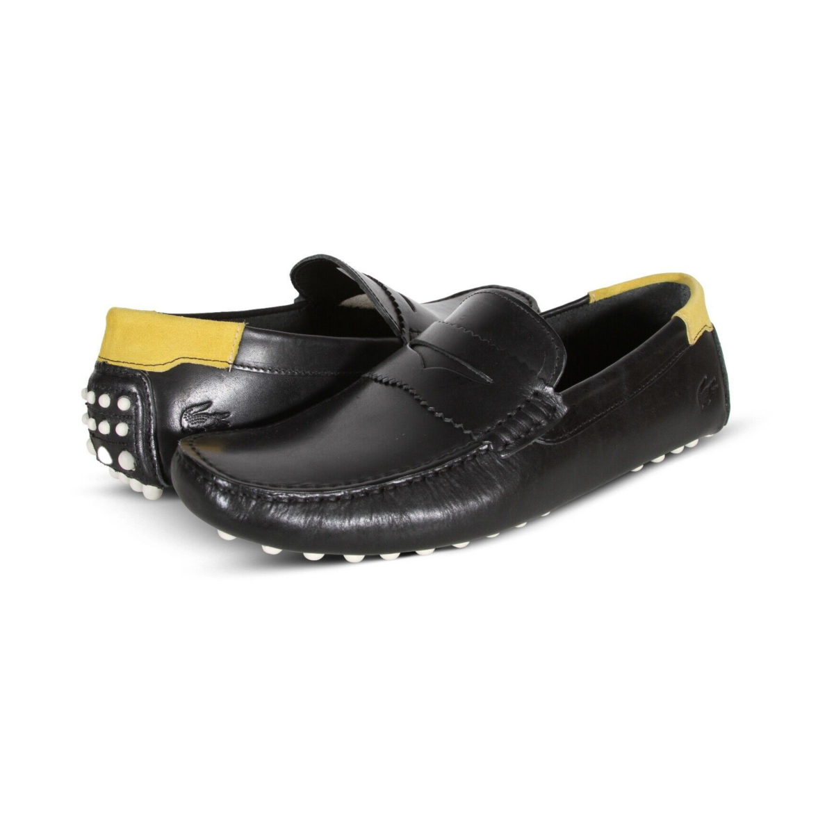 LACOSTE 7-45CMA0032454 CONCOURS 123 MN'S (Medium) Black/Off White Leather Lifestyle Loafers