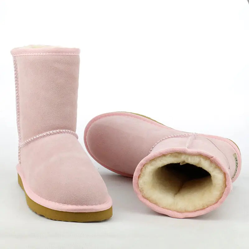 Cozy Winter Boots - Authentic Cowhide, Waterproof Protection, Superior Insulation