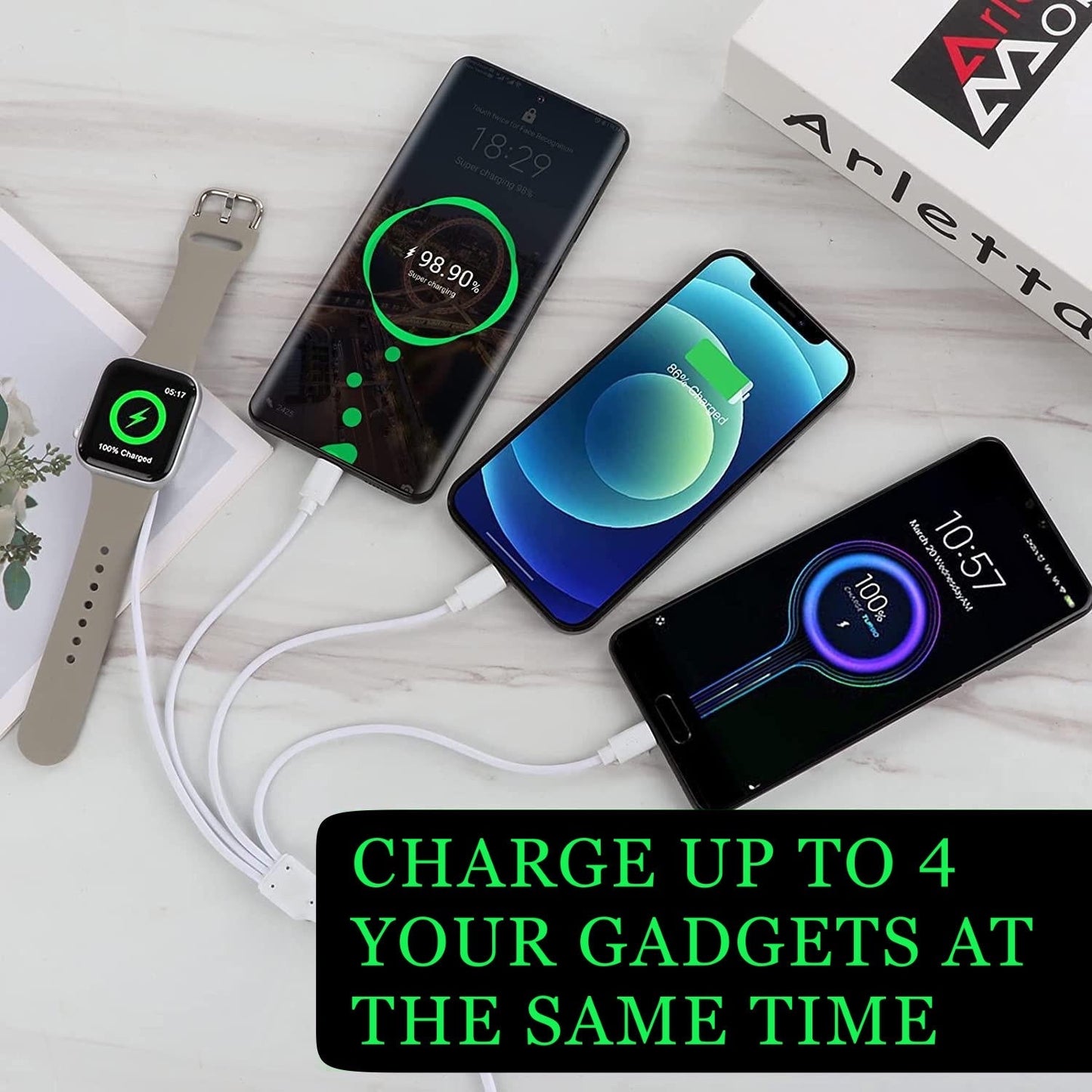 Top-Up 4 in 1 Watch & Phone Charger Cable