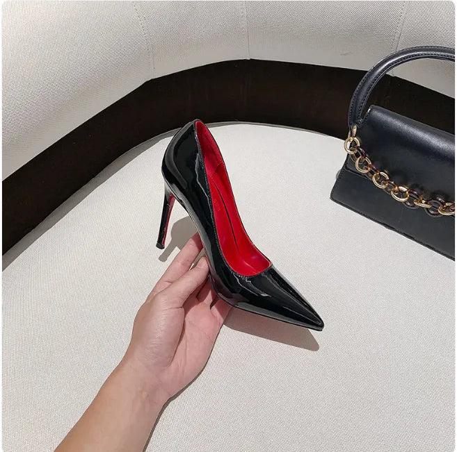 Chic Red Bottom Heels - Elegant Footwear