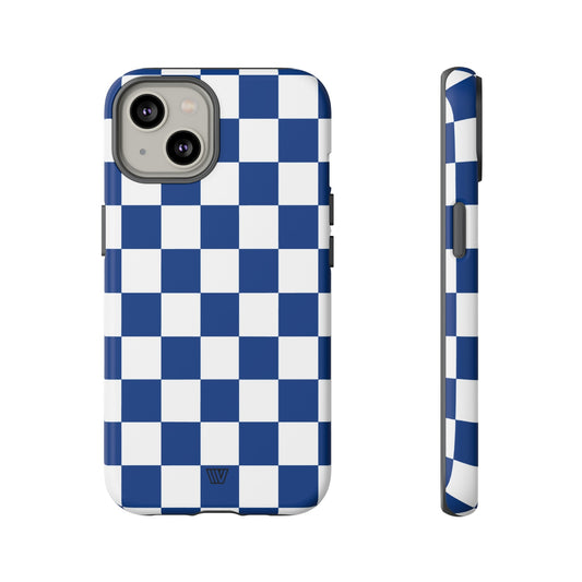 BLUE WHITE CHECKERBOARD | Tough Phone Case