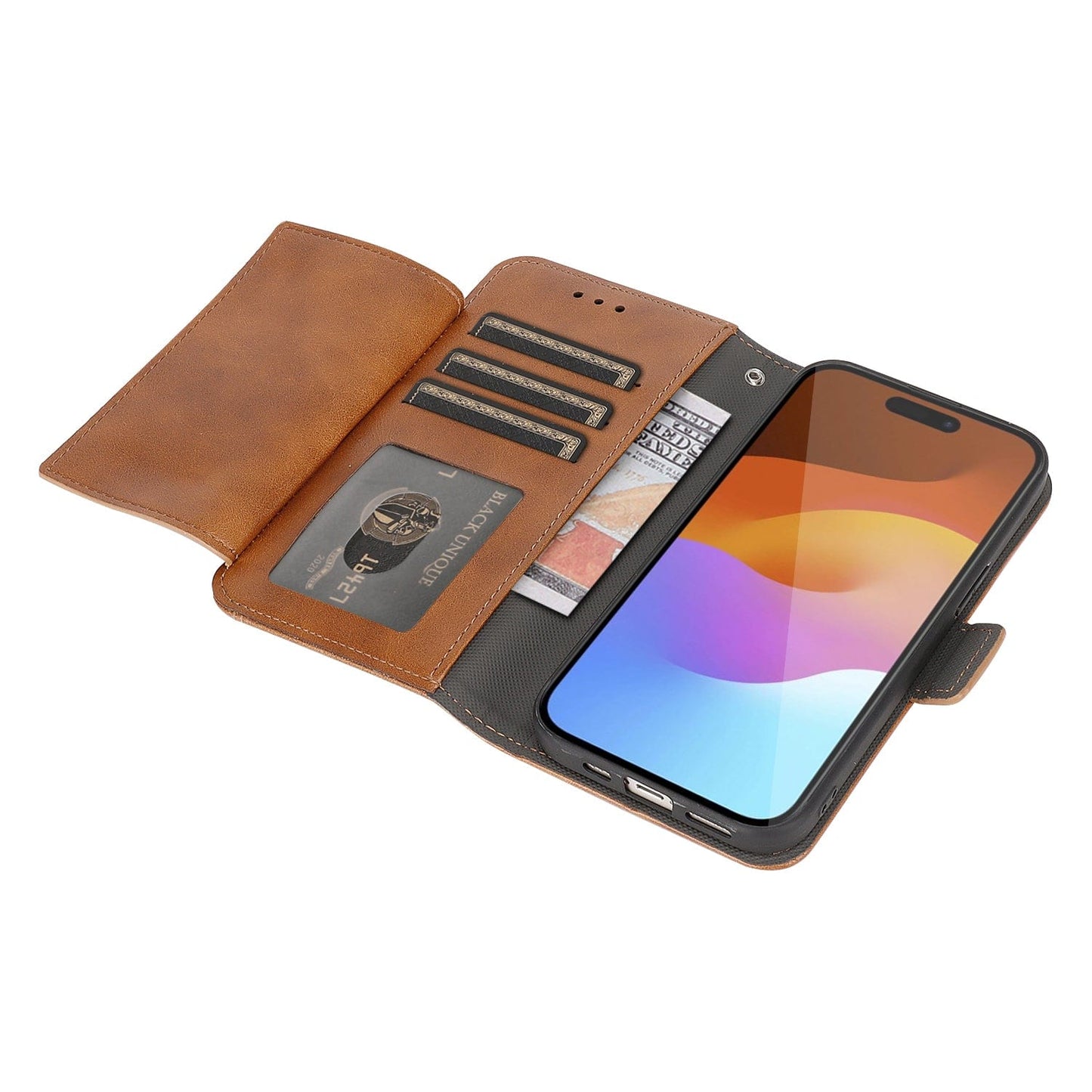 Indy Series Genuine Leather Wallet Case - iPhone 15 Pro - CP00467 CP00468